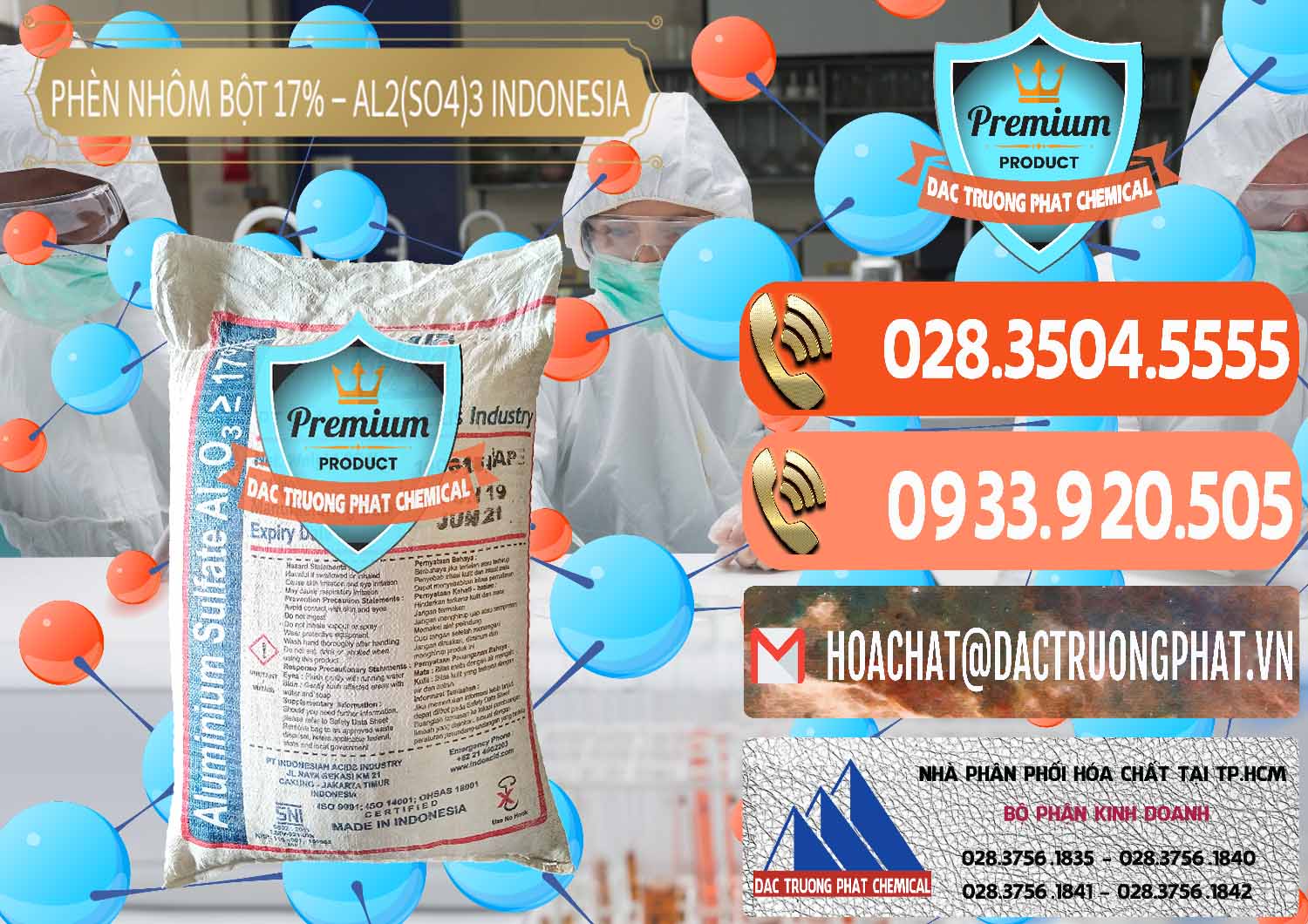 Cty chuyên nhập khẩu _ bán Phèn Nhôm Bột - Al2(SO4)3 17% bao 25kg Indonesia - 0114 - Đơn vị chuyên cung cấp _ bán hóa chất tại TP.HCM - hoachatmientay.com