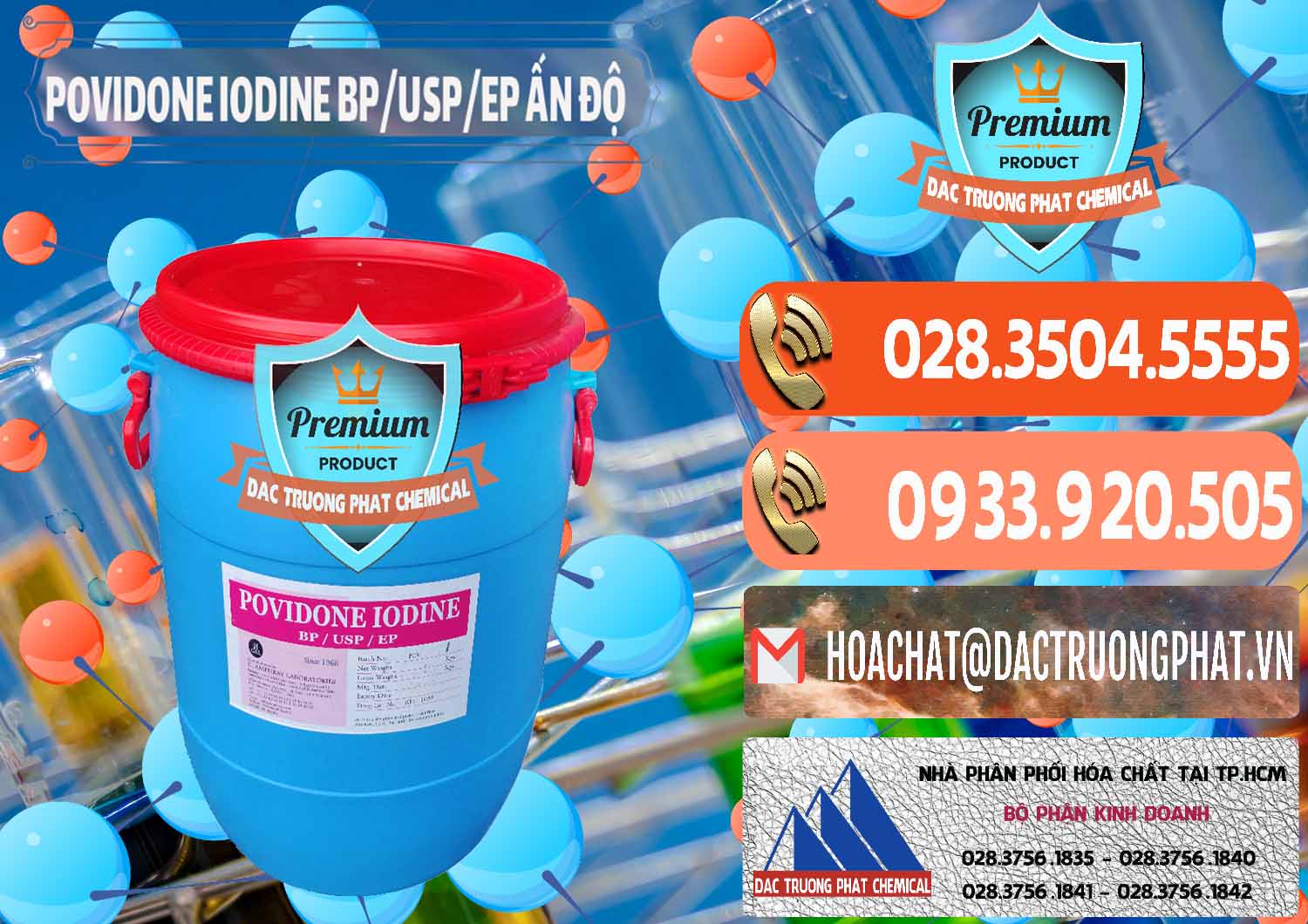 Đơn vị bán và cung ứng Povidone Iodine BP USP EP Ấn Độ India - 0318 - Cty chuyên bán _ phân phối hóa chất tại TP.HCM - hoachatmientay.com