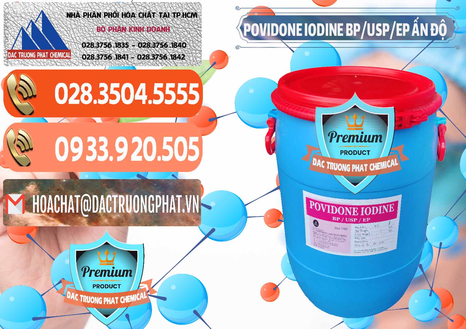 Công ty bán - cung ứng Povidone Iodine BP USP EP Ấn Độ India - 0318 - Nhà phân phối _ kinh doanh hóa chất tại TP.HCM - hoachatmientay.com