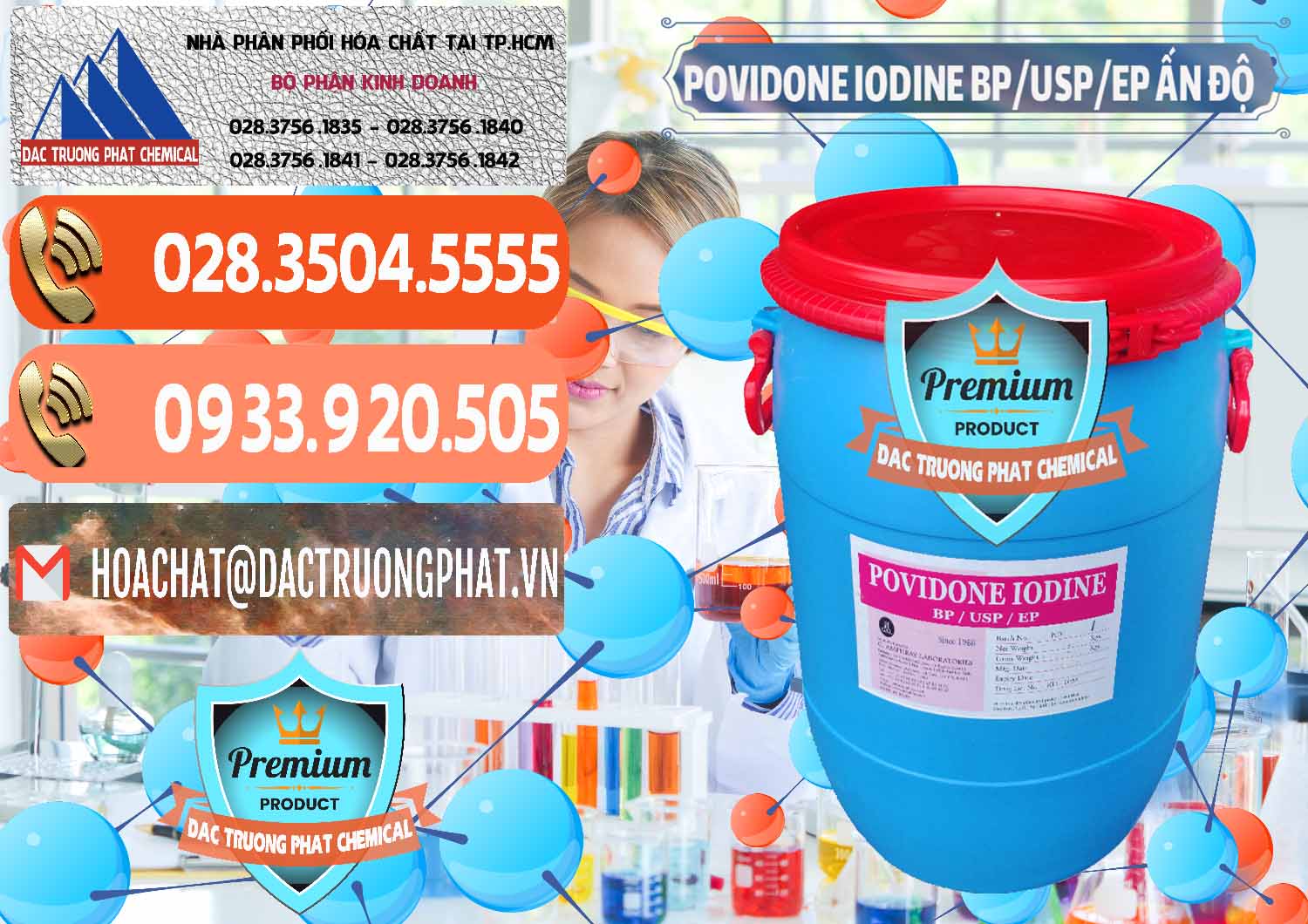 Cty chuyên phân phối & bán Povidone Iodine BP USP EP Ấn Độ India - 0318 - Nơi cung ứng _ phân phối hóa chất tại TP.HCM - hoachatmientay.com