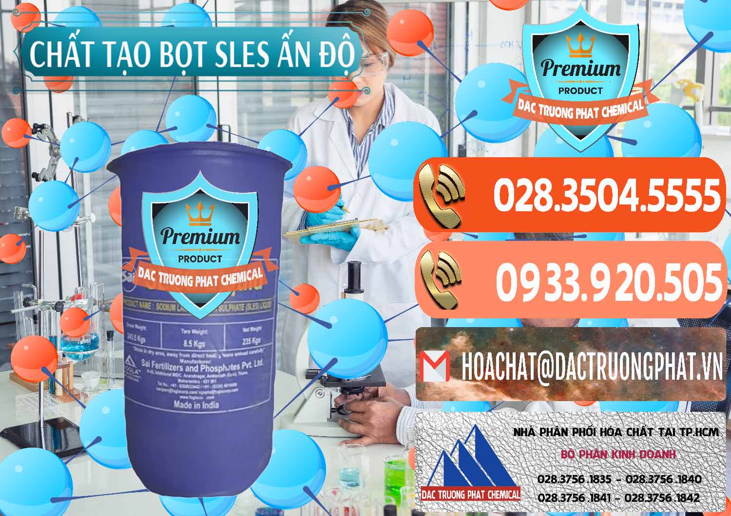 Đơn vị cung cấp - bán Chất Tạo Bọt Sles - Sodium Lauryl Ether Sulphate Ấn Độ India - 0333 - Chuyên nhập khẩu _ phân phối hóa chất tại TP.HCM - hoachatmientay.com