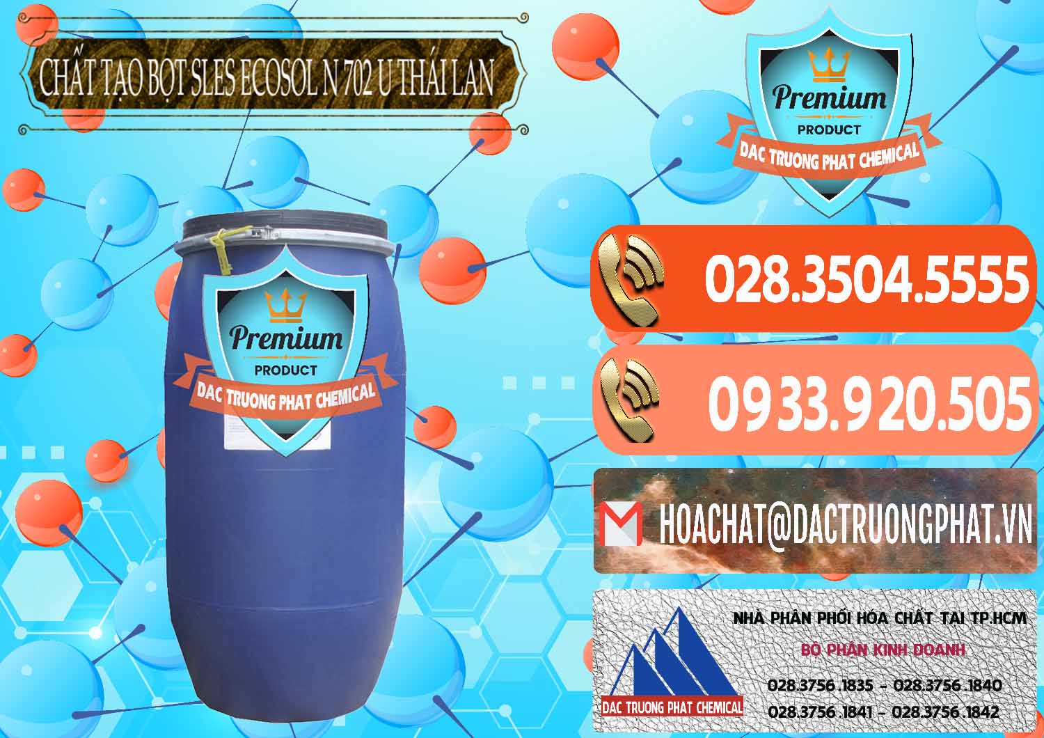 Công ty cung cấp và bán Chất Tạo Bọt Sles - Sodium Lauryl Ether Sulphate Ecosol N 702 U Thái Lan - 0254 - Đơn vị chuyên nhập khẩu ( phân phối ) hóa chất tại TP.HCM - hoachatmientay.com