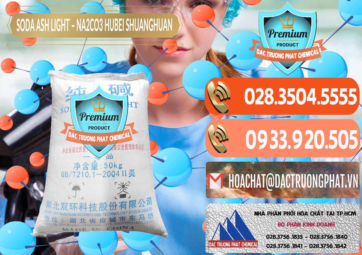 Chuyên phân phối ( bán ) Soda Ash Light - NA2CO3 2 Vòng Tròn Hubei Shuanghuan Trung Quốc China - 0130 - Đơn vị chuyên kinh doanh & phân phối hóa chất tại TP.HCM - hoachatmientay.com
