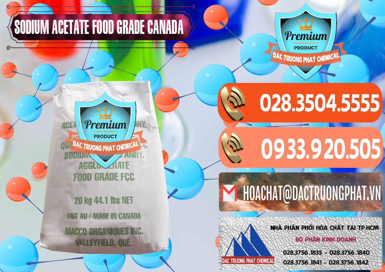 Công ty chuyên phân phối và bán Sodium Acetate - Natri Acetate Food Grade Canada - 0282 - Nơi cung cấp ( nhập khẩu ) hóa chất tại TP.HCM - hoachatmientay.com