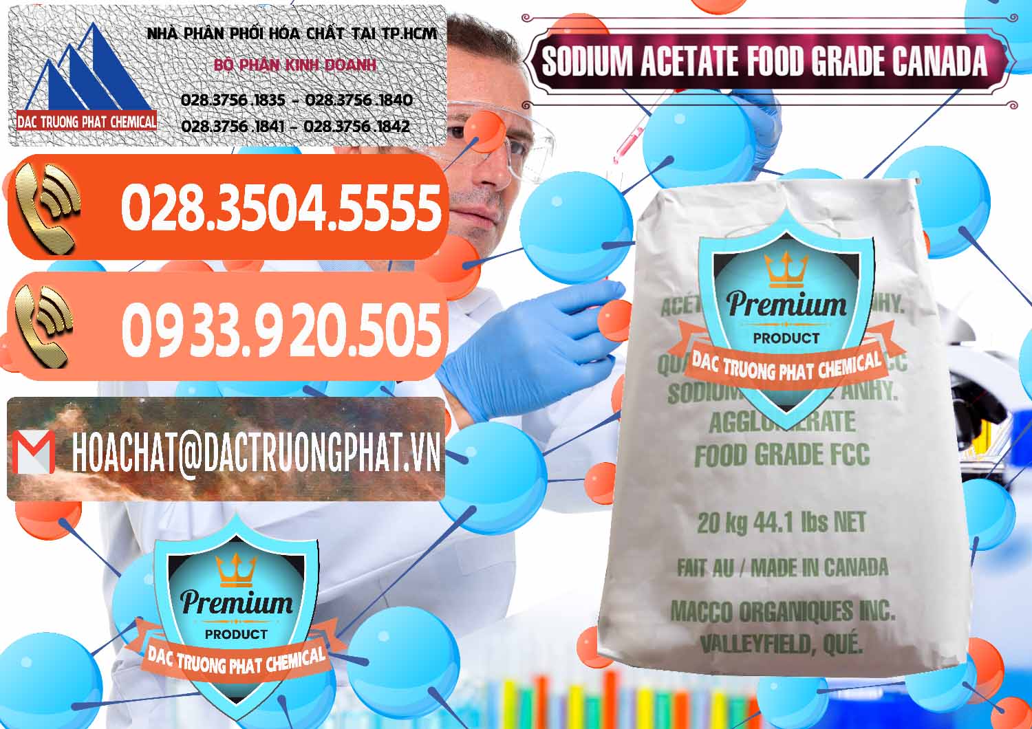 Nhà cung cấp & bán Sodium Acetate - Natri Acetate Food Grade Canada - 0282 - Công ty cung cấp & kinh doanh hóa chất tại TP.HCM - hoachatmientay.com