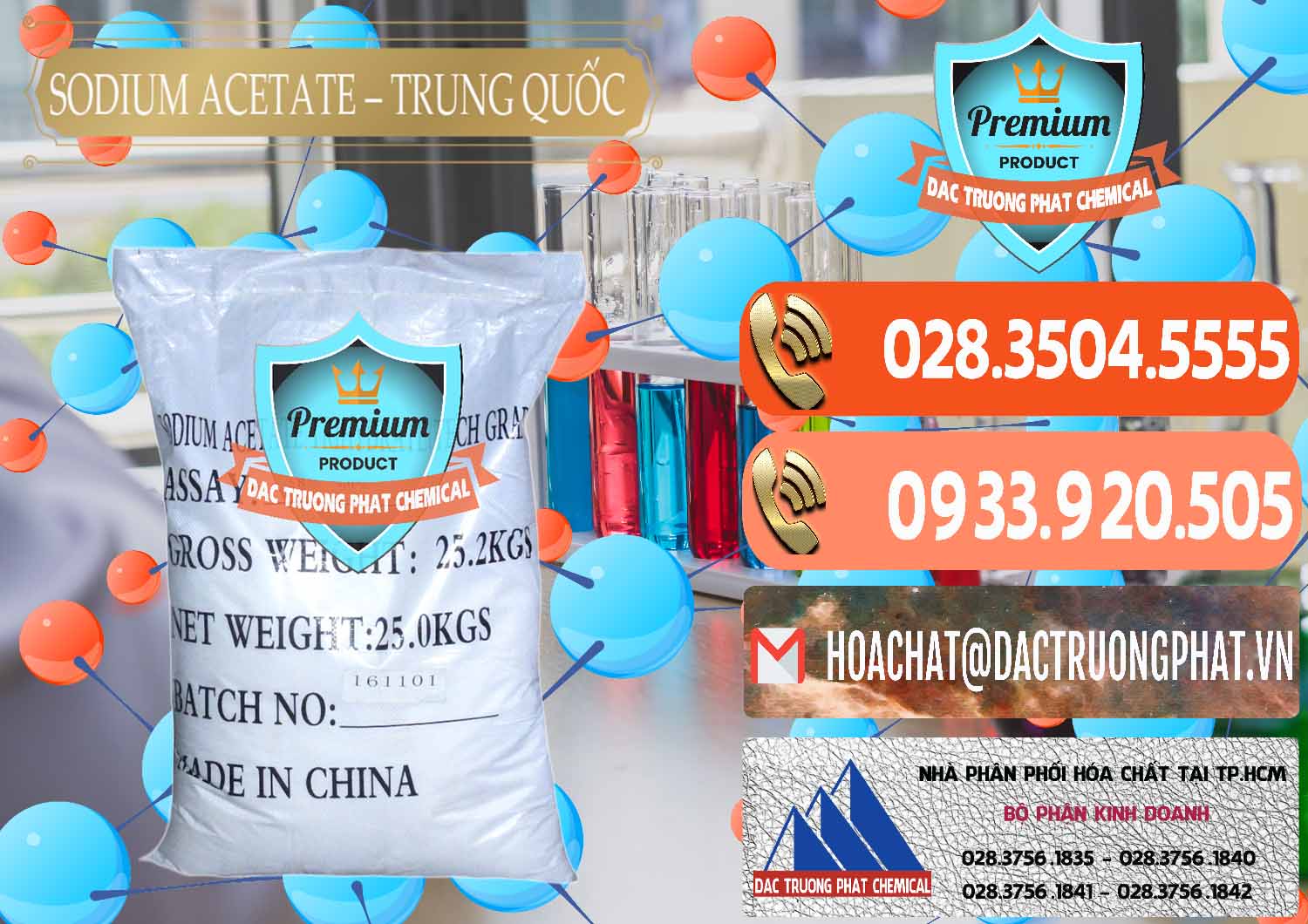 Chuyên bán ( phân phối ) Sodium Acetate - Natri Acetate Trung Quốc China - 0134 - Đơn vị chuyên nhập khẩu & phân phối hóa chất tại TP.HCM - hoachatmientay.com