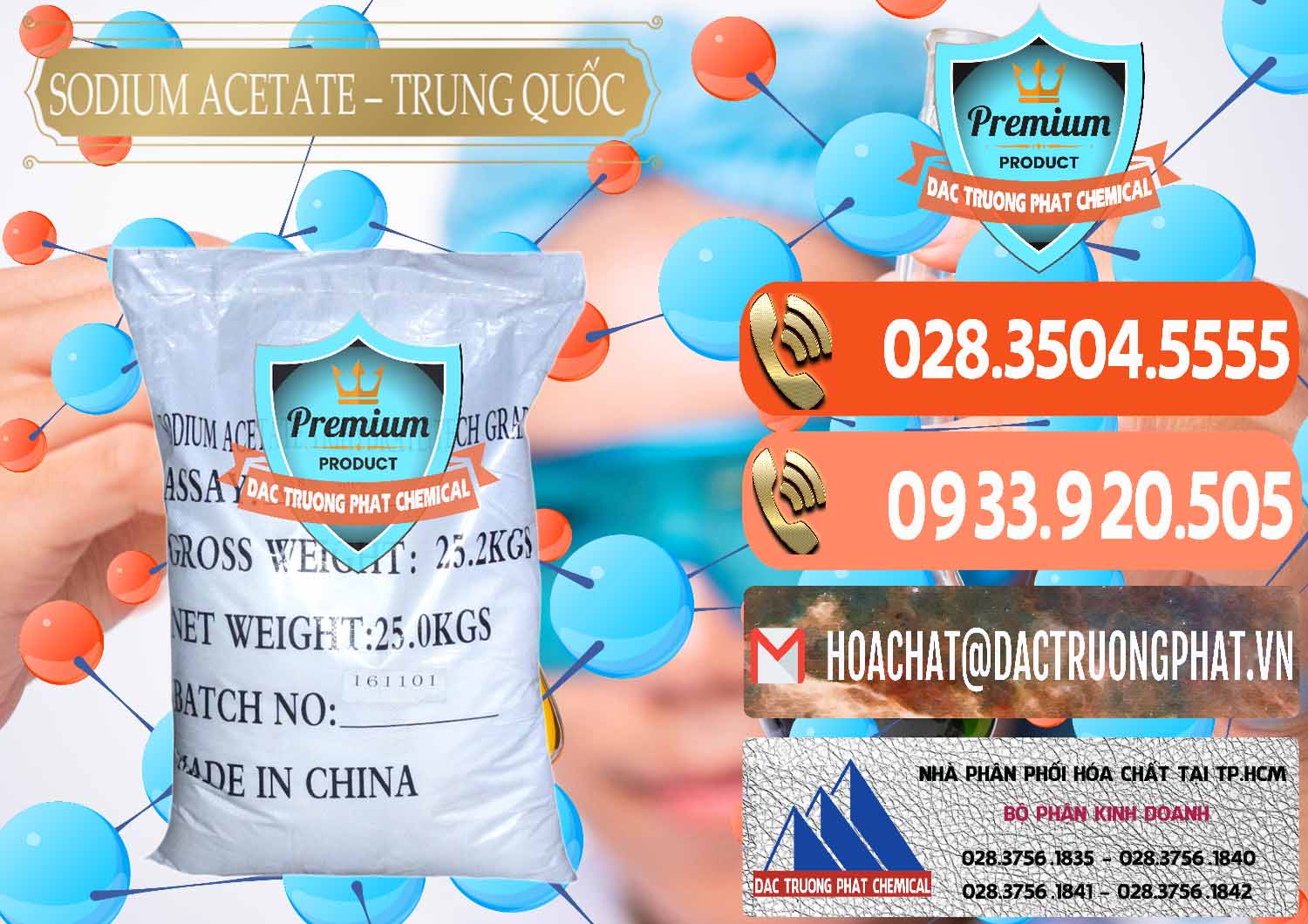 Cty bán - cung cấp Sodium Acetate - Natri Acetate Trung Quốc China - 0134 - Phân phối & kinh doanh hóa chất tại TP.HCM - hoachatmientay.com