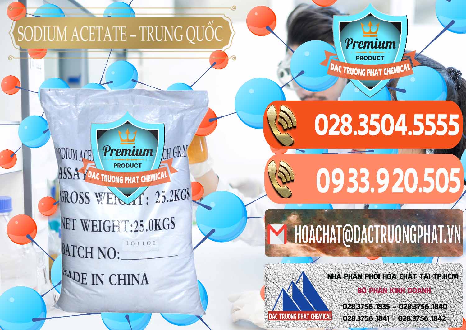 Công ty kinh doanh _ bán Sodium Acetate - Natri Acetate Trung Quốc China - 0134 - Công ty chuyên kinh doanh _ cung cấp hóa chất tại TP.HCM - hoachatmientay.com