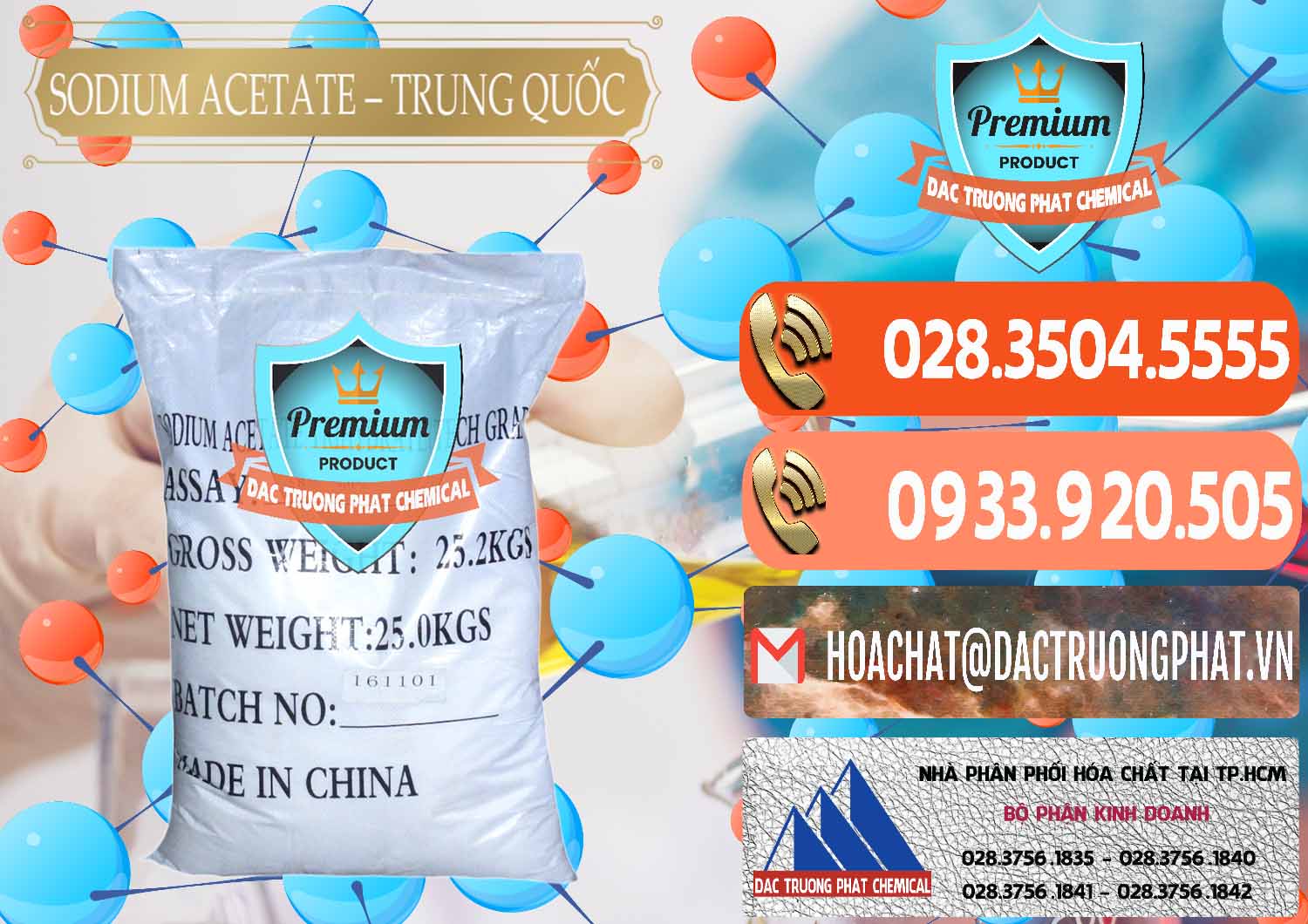 Nơi bán & cung cấp Sodium Acetate - Natri Acetate Trung Quốc China - 0134 - Phân phối & kinh doanh hóa chất tại TP.HCM - hoachatmientay.com