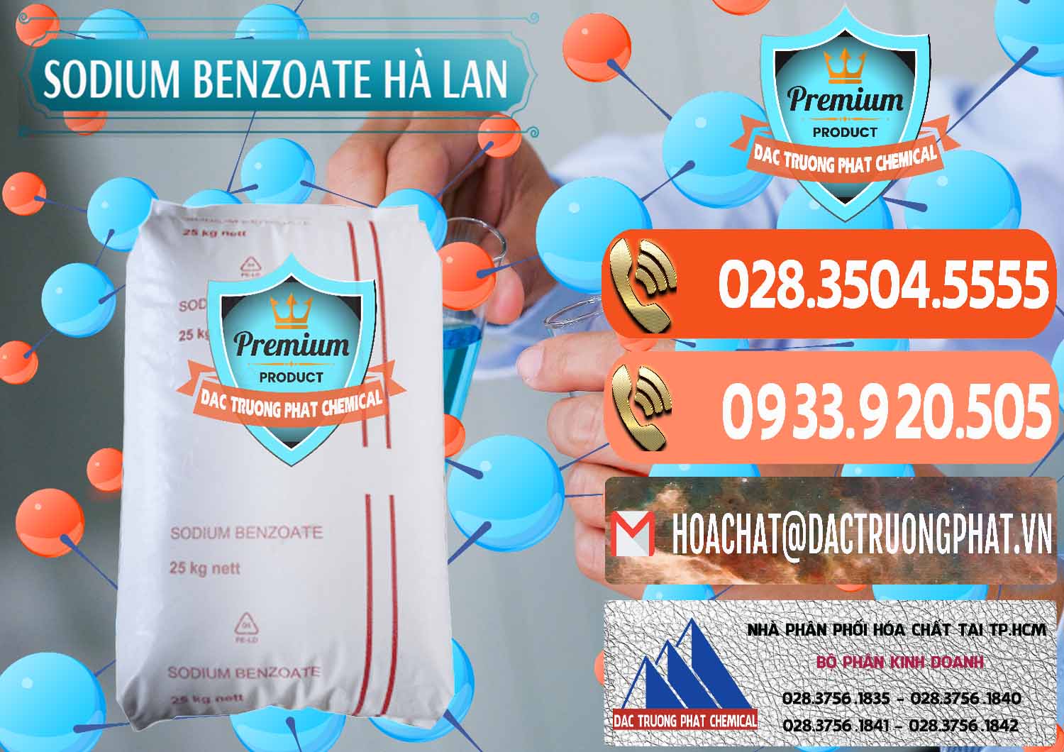 Nơi cung ứng ( bán ) Sodium Benzoate - Mốc Bột Chữ Cam Hà Lan Netherlands - 0360 - Cty kinh doanh & phân phối hóa chất tại TP.HCM - hoachatmientay.com