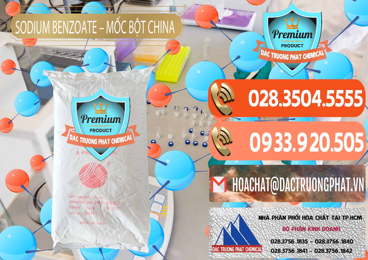 Cty chuyên bán ( cung cấp ) Sodium Benzoate - Mốc Bột Chữ Cam Food Grade Trung Quốc China - 0135 - Chuyên phân phối & kinh doanh hóa chất tại TP.HCM - hoachatmientay.com