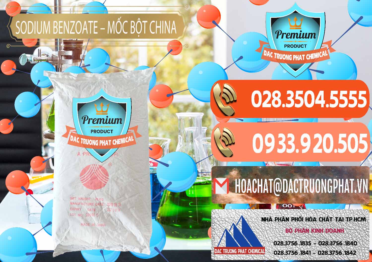 Nơi chuyên bán ( cung ứng ) Sodium Benzoate - Mốc Bột Chữ Cam Food Grade Trung Quốc China - 0135 - Nơi phân phối & cung ứng hóa chất tại TP.HCM - hoachatmientay.com