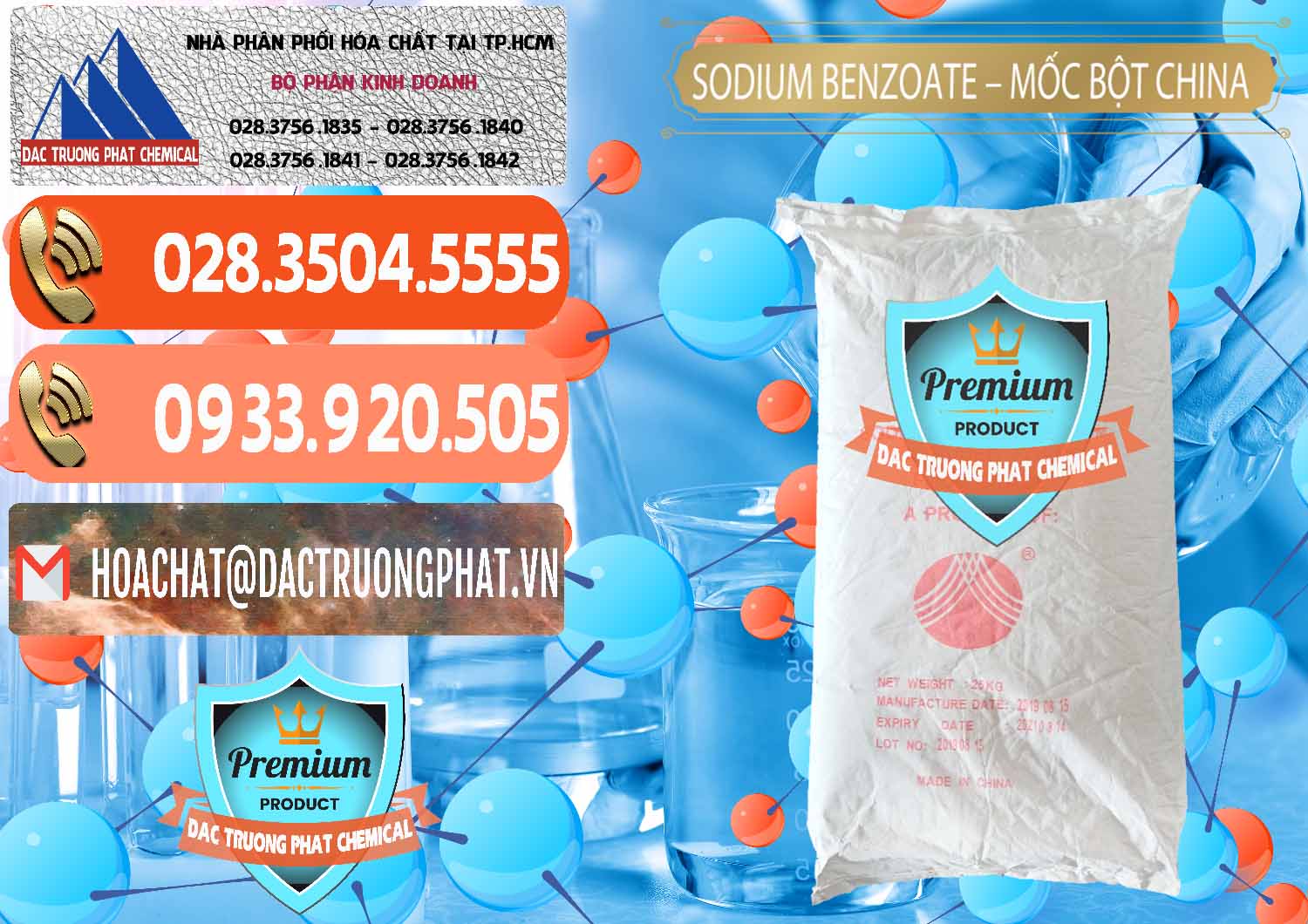 Phân phối _ bán Sodium Benzoate - Mốc Bột Chữ Cam Food Grade Trung Quốc China - 0135 - Chuyên nhập khẩu ( cung cấp ) hóa chất tại TP.HCM - hoachatmientay.com