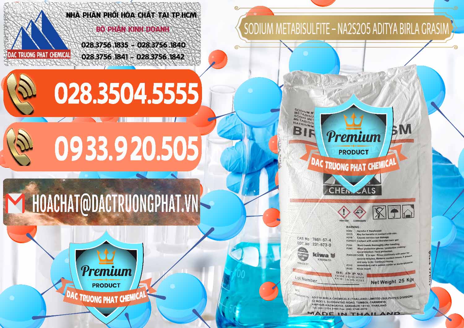 Đơn vị chuyên cung ứng _ bán Sodium Metabisulfite - NA2S2O5 Thái Lan Aditya Birla Grasim - 0144 - Cty chuyên cung cấp ( nhập khẩu ) hóa chất tại TP.HCM - hoachatmientay.com