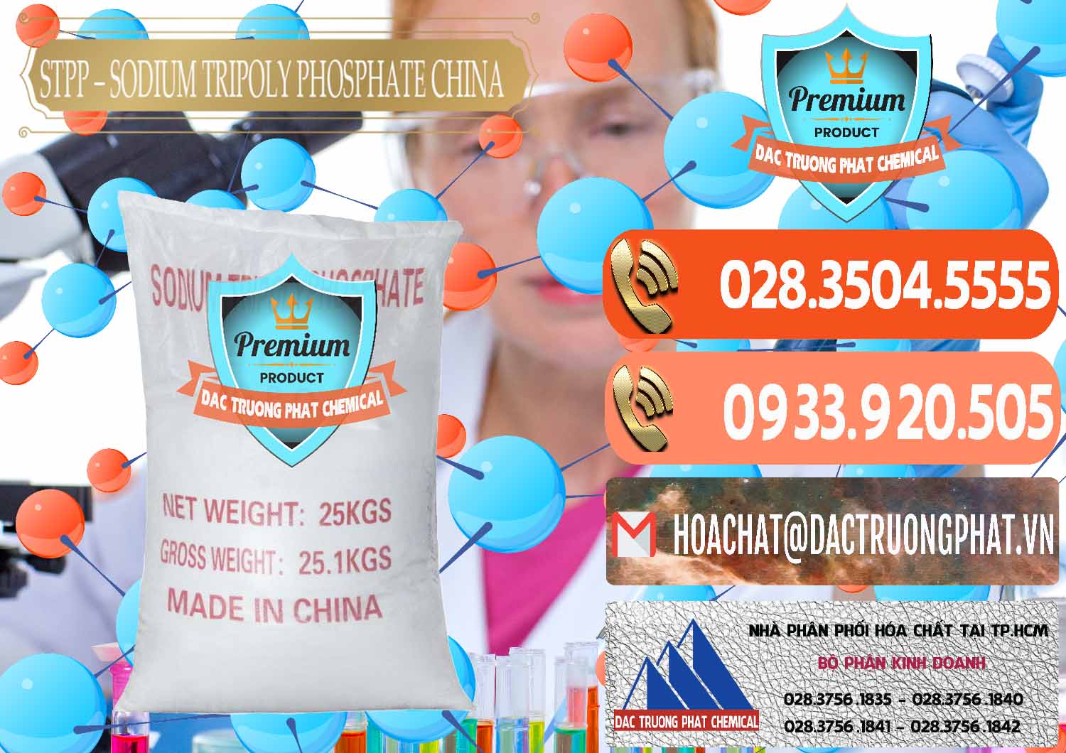 Đơn vị nhập khẩu ( bán ) Sodium Tripoly Phosphate - STPP 96% Chữ Đỏ Trung Quốc China - 0155 - Đơn vị cung cấp - kinh doanh hóa chất tại TP.HCM - hoachatmientay.com