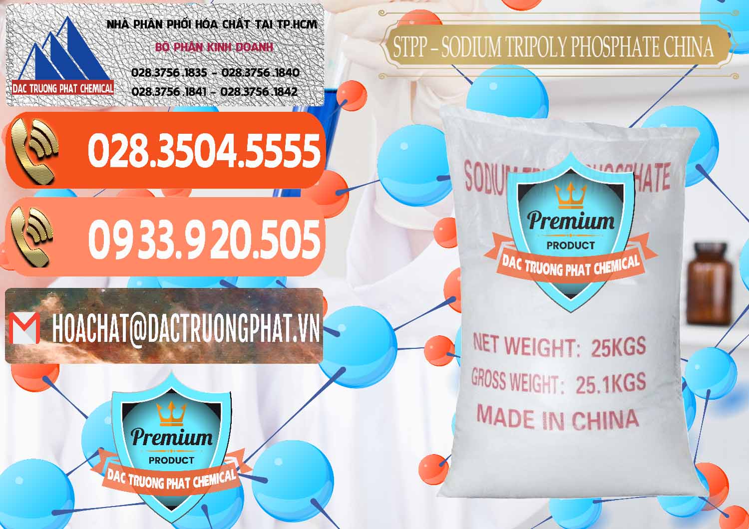 Chuyên cung ứng và bán Sodium Tripoly Phosphate - STPP 96% Chữ Đỏ Trung Quốc China - 0155 - Cty nhập khẩu - phân phối hóa chất tại TP.HCM - hoachatmientay.com