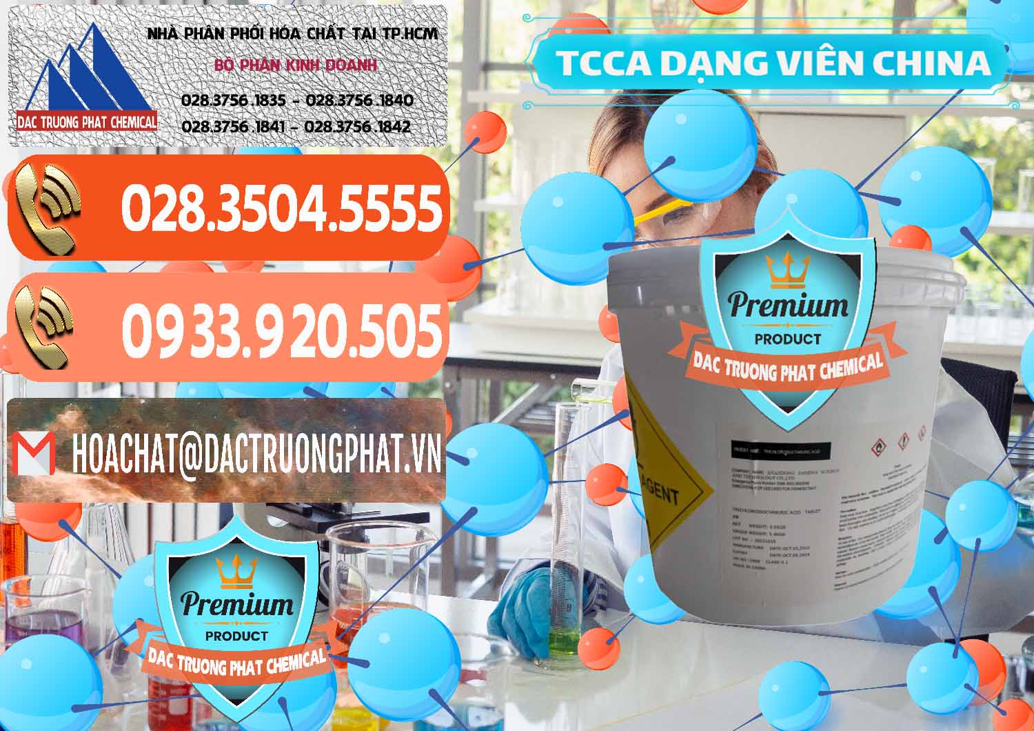 Chuyên phân phối _ bán TCCA - Acid Trichloroisocyanuric Dạng Viên Thùng 5kg Trung Quốc China - 0379 - Công ty bán và cung cấp hóa chất tại TP.HCM - hoachatmientay.com