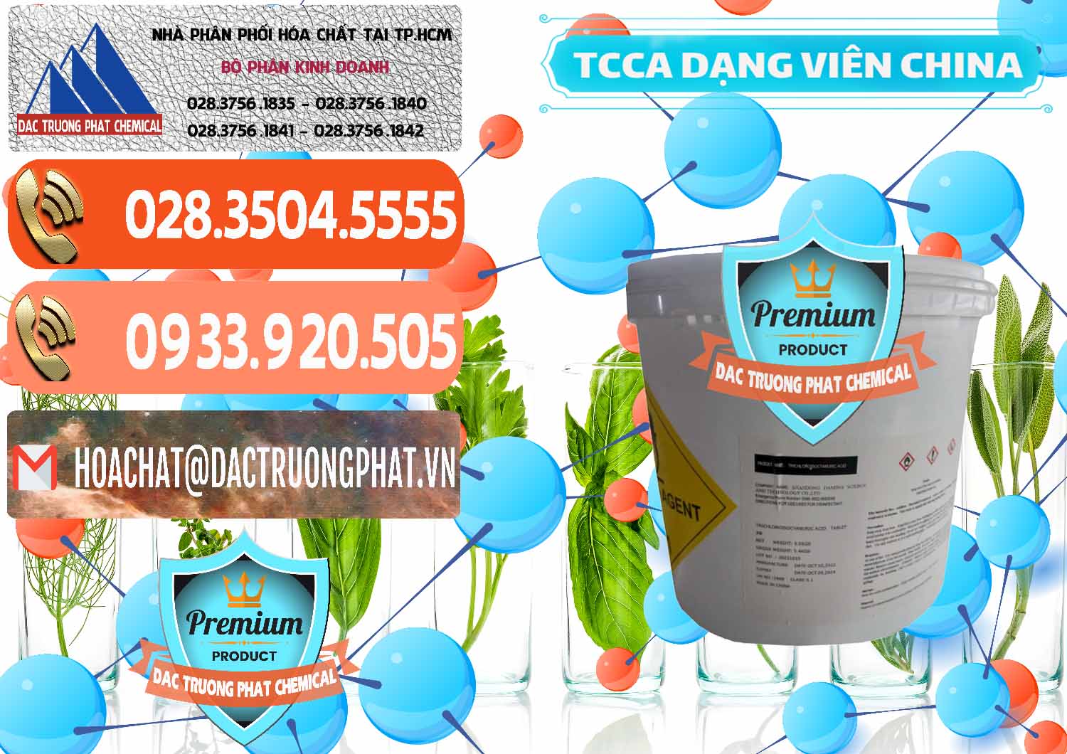 Cty phân phối và bán TCCA - Acid Trichloroisocyanuric Dạng Viên Thùng 5kg Trung Quốc China - 0379 - Công ty chuyên bán - cung cấp hóa chất tại TP.HCM - hoachatmientay.com