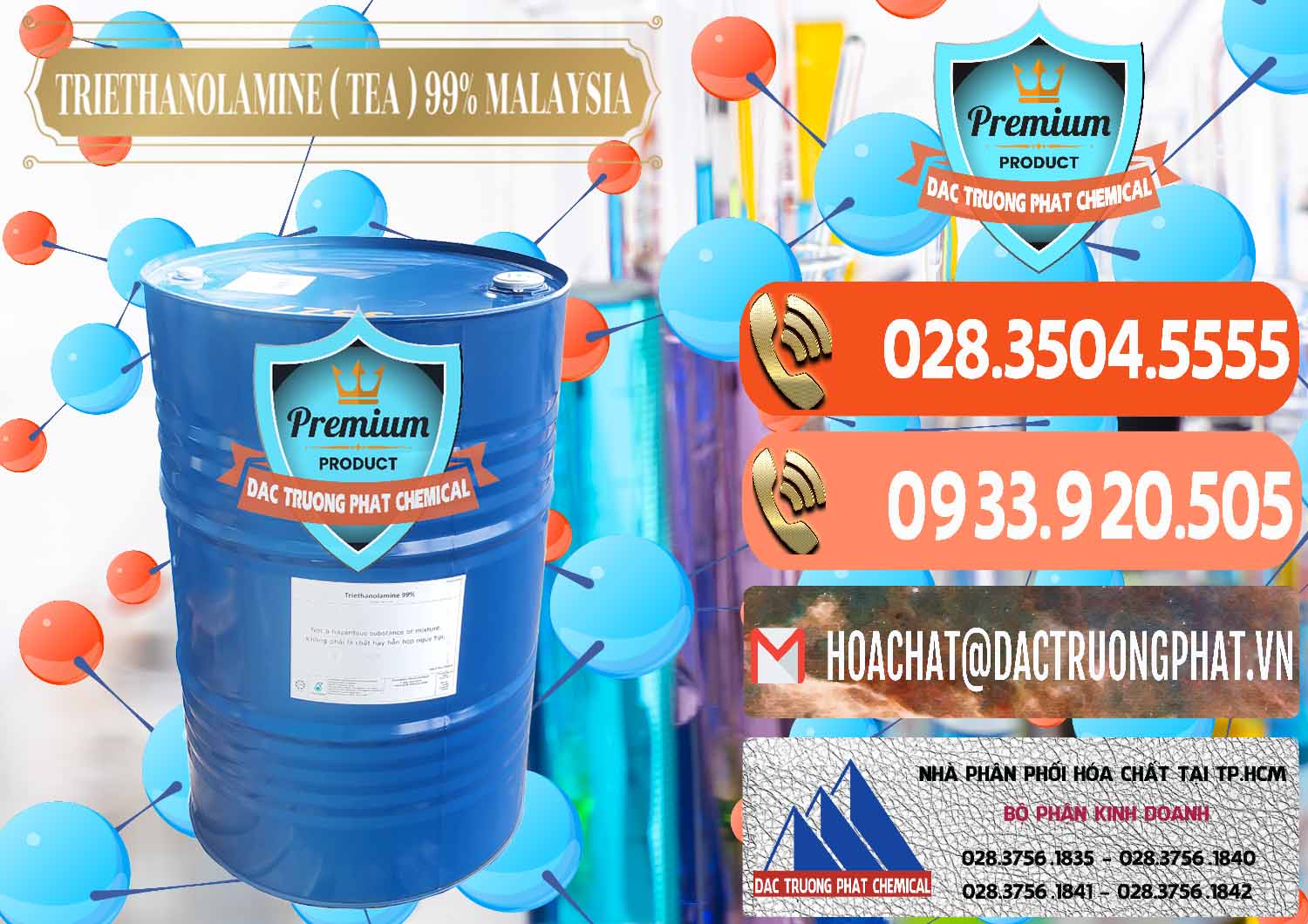 Cty chuyên phân phối - bán TEA - Triethanolamine 99% Mã Lai Malaysia - 0323 - Cty nhập khẩu - cung cấp hóa chất tại TP.HCM - hoachatmientay.com