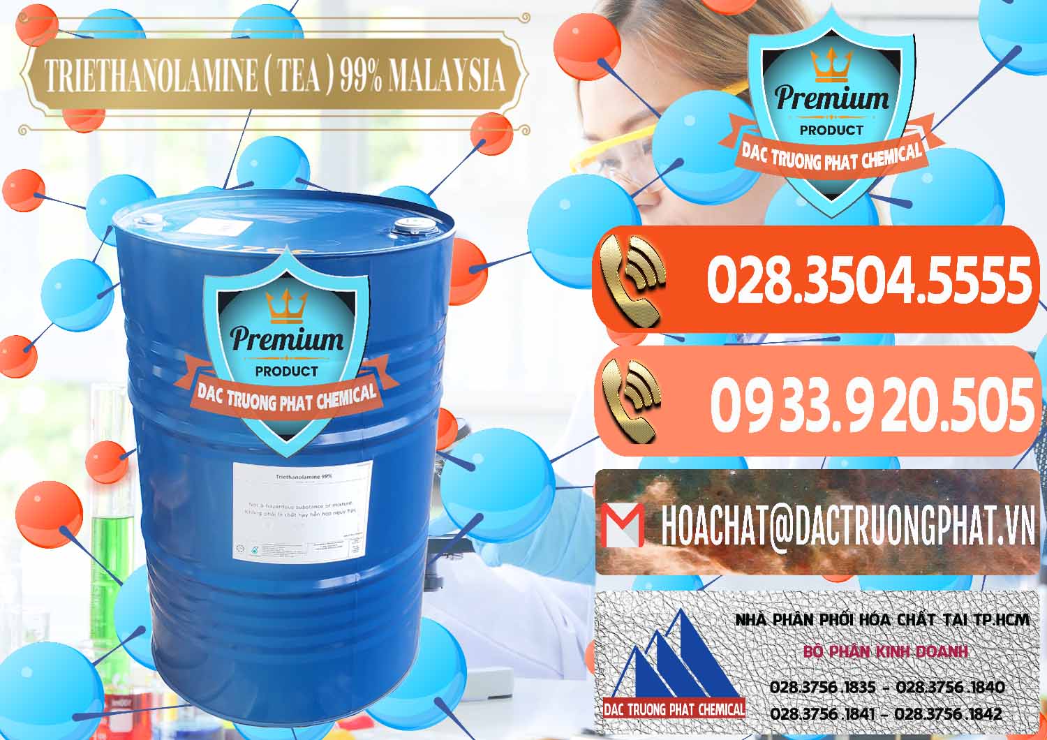 Cty bán ( phân phối ) TEA - Triethanolamine 99% Mã Lai Malaysia - 0323 - Công ty chuyên cung cấp _ kinh doanh hóa chất tại TP.HCM - hoachatmientay.com