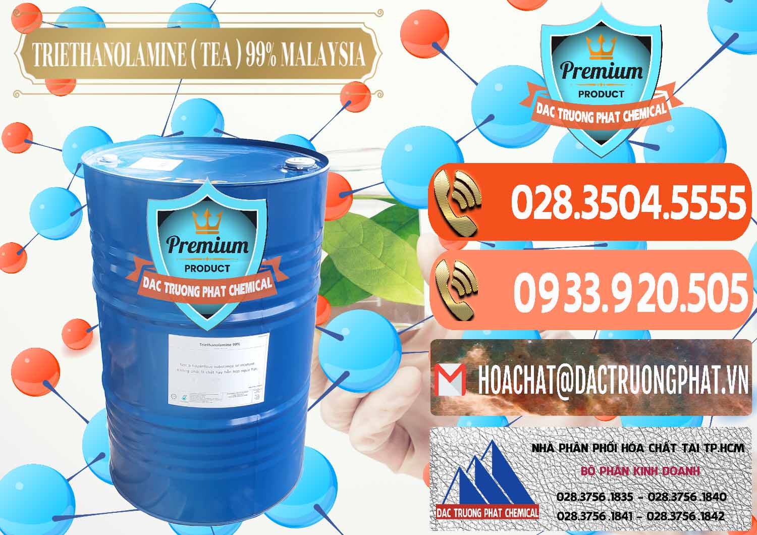 Công ty chuyên kinh doanh _ bán TEA - Triethanolamine 99% Mã Lai Malaysia - 0323 - Nơi phân phối ( nhập khẩu ) hóa chất tại TP.HCM - hoachatmientay.com
