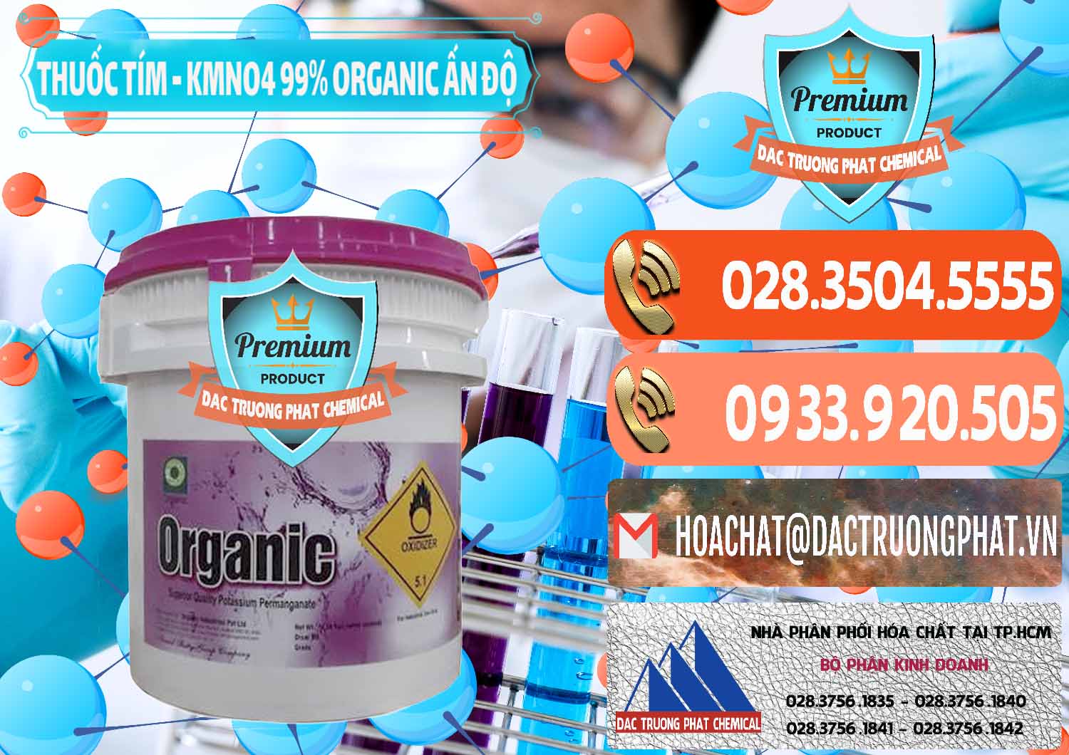 Đơn vị bán và phân phối Thuốc Tím - KMNO4 99% Organic Ấn Độ India - 0216 - Nơi bán & cung cấp hóa chất tại TP.HCM - hoachatmientay.com