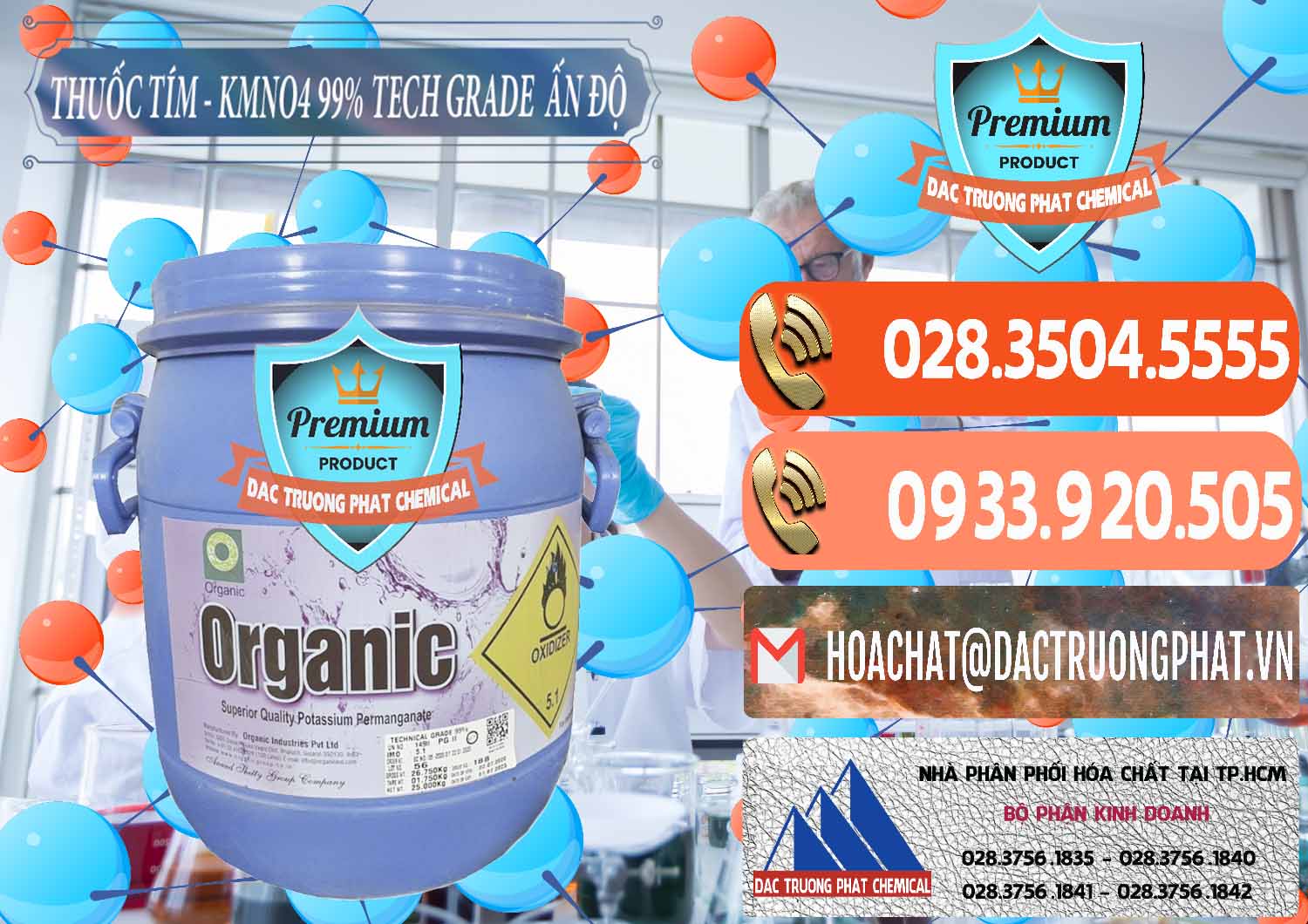 Cty bán ( cung ứng ) Thuốc Tím - KMNO4 99% Organic Group Ấn Độ India - 0250 - Công ty chuyên cung ứng - phân phối hóa chất tại TP.HCM - hoachatmientay.com