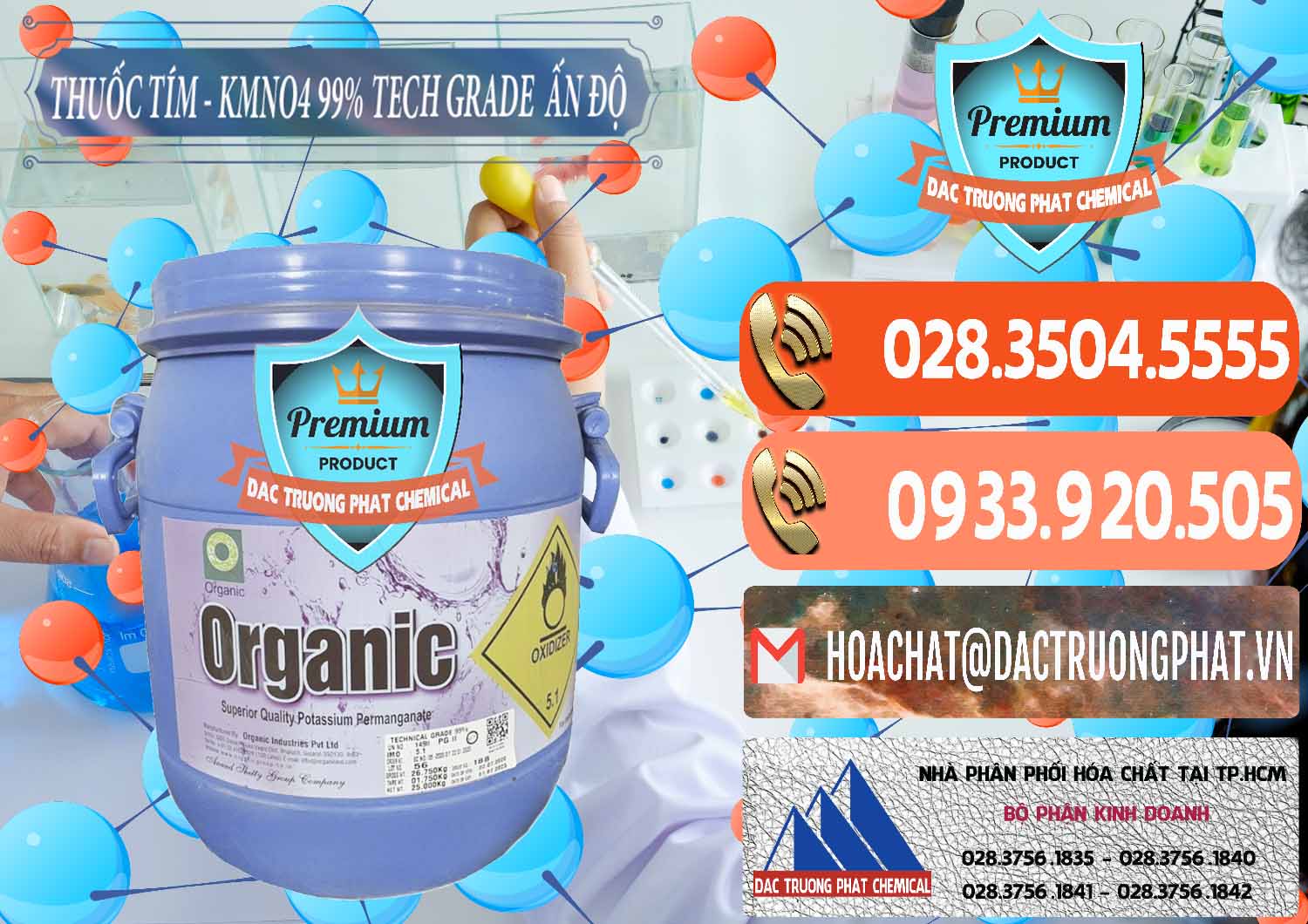 Chuyên cung ứng _ bán Thuốc Tím - KMNO4 99% Organic Group Ấn Độ India - 0250 - Cung cấp _ nhập khẩu hóa chất tại TP.HCM - hoachatmientay.com