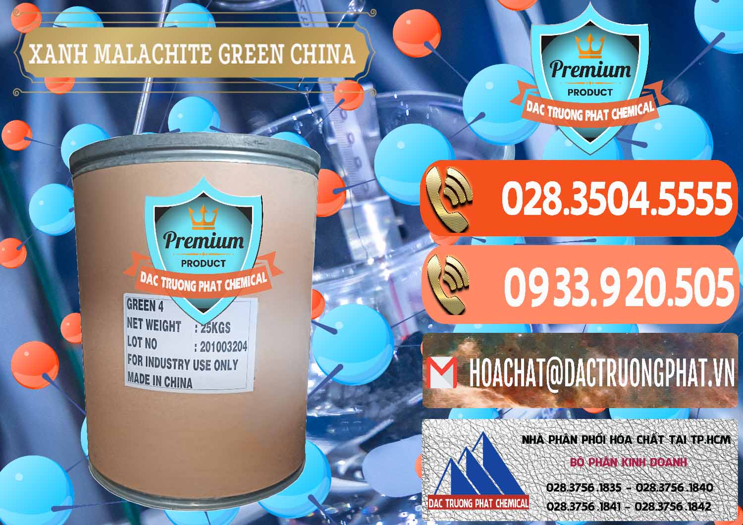 Phân phối & bán Xanh Malachite Green Trung Quốc China - 0325 - Công ty nhập khẩu - cung cấp hóa chất tại TP.HCM - hoachatmientay.com