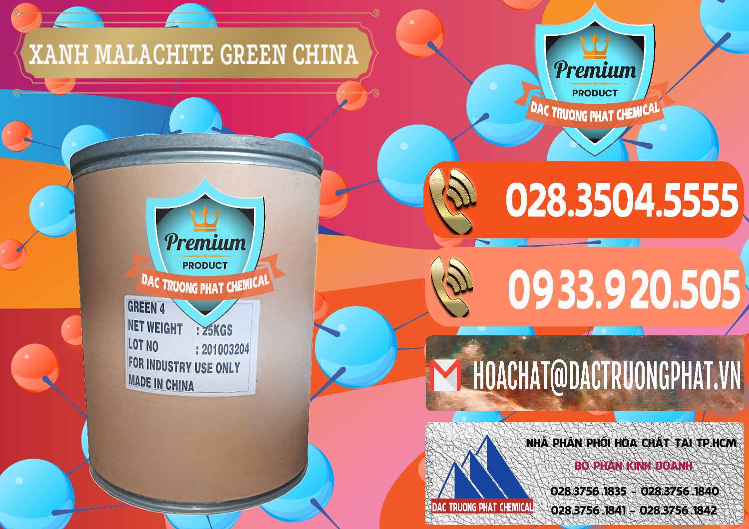 Đơn vị chuyên kinh doanh ( bán ) Xanh Malachite Green Trung Quốc China - 0325 - Đơn vị chuyên phân phối & nhập khẩu hóa chất tại TP.HCM - hoachatmientay.com