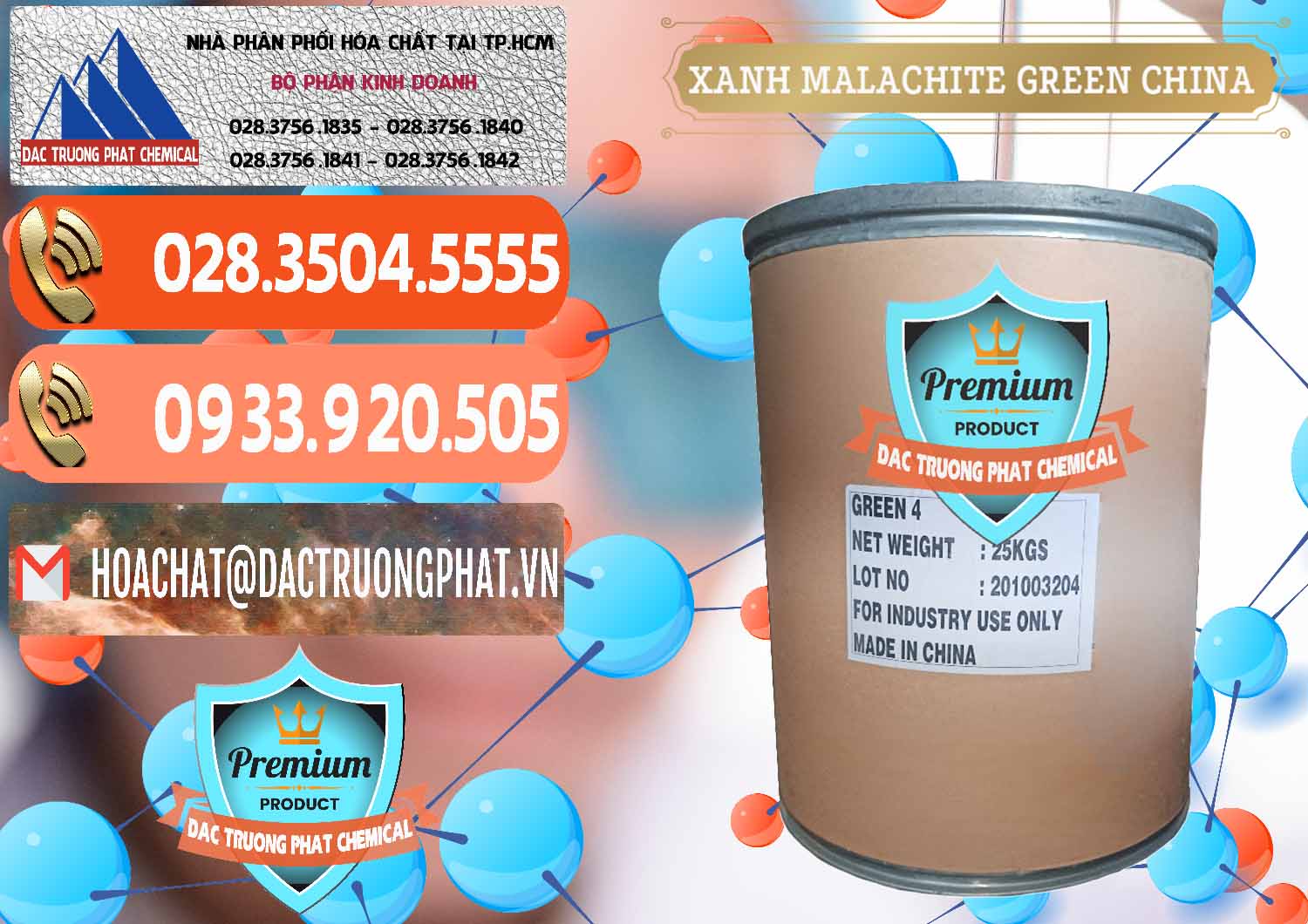 Cty chuyên bán và cung cấp Xanh Malachite Green Trung Quốc China - 0325 - Nơi cung cấp ( bán ) hóa chất tại TP.HCM - hoachatmientay.com