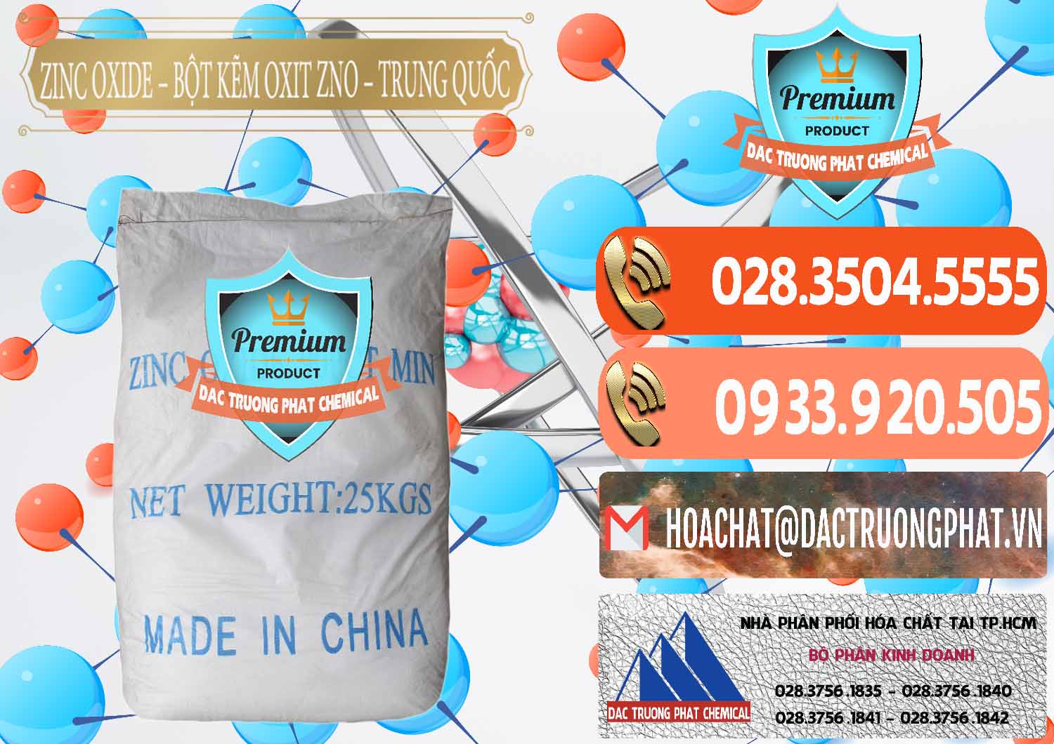 Công ty chuyên nhập khẩu - bán Zinc Oxide - Bột Kẽm Oxit ZNO Trung Quốc China - 0182 - Nơi cung cấp - phân phối hóa chất tại TP.HCM - hoachatmientay.com