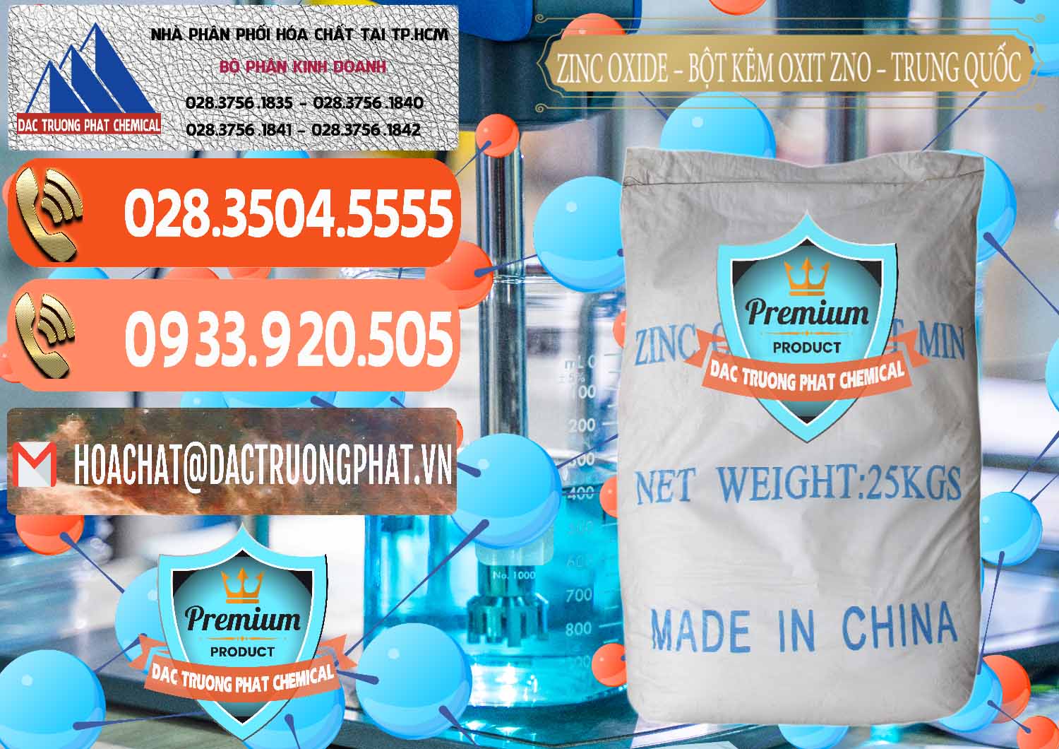 Nơi phân phối và bán Zinc Oxide - Bột Kẽm Oxit ZNO Trung Quốc China - 0182 - Cty kinh doanh _ phân phối hóa chất tại TP.HCM - hoachatmientay.com