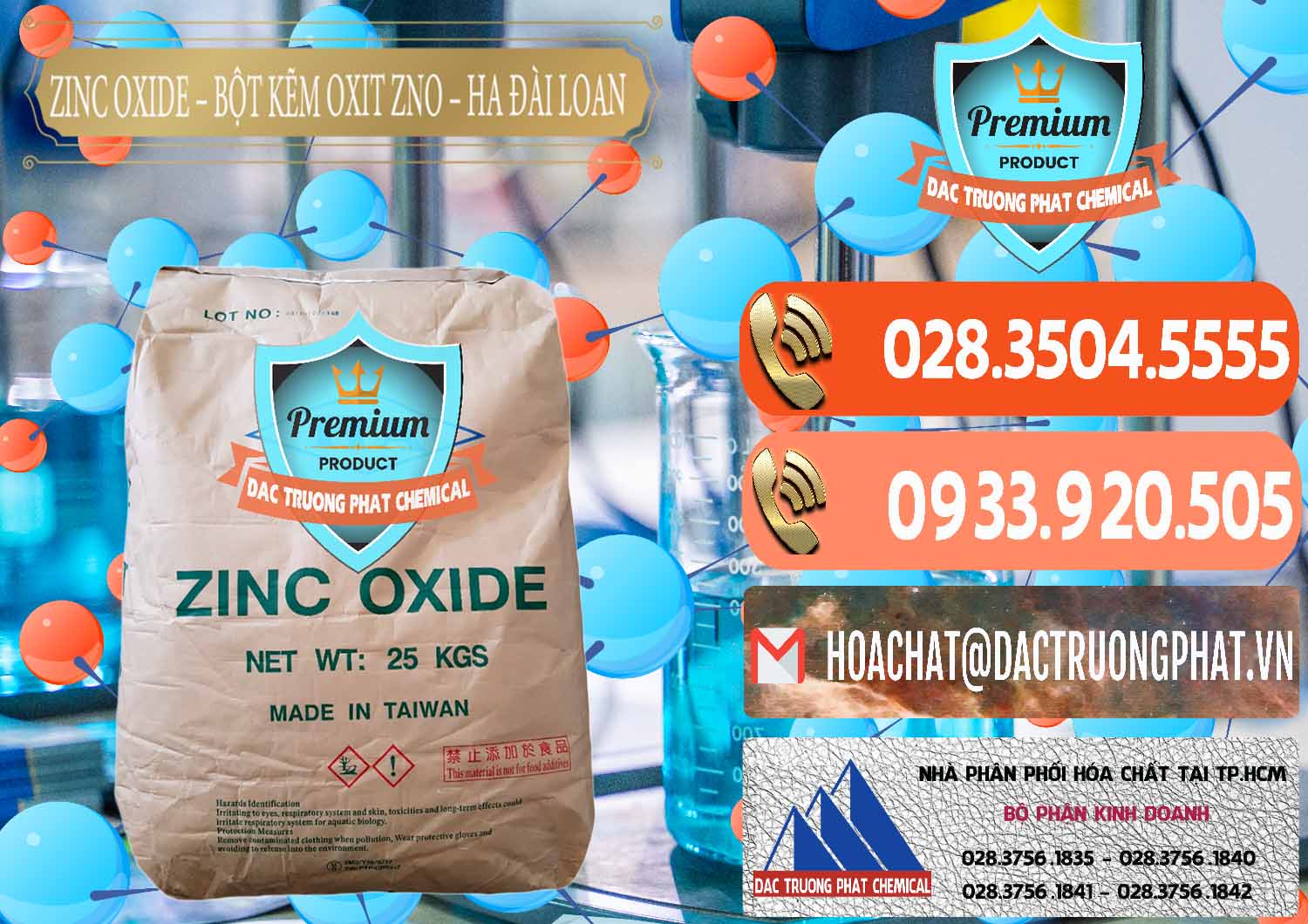 Công ty kinh doanh ( bán ) Zinc Oxide - Bột Kẽm Oxit ZNO HA Đài Loan Taiwan - 0180 - Chuyên kinh doanh & cung cấp hóa chất tại TP.HCM - hoachatmientay.com