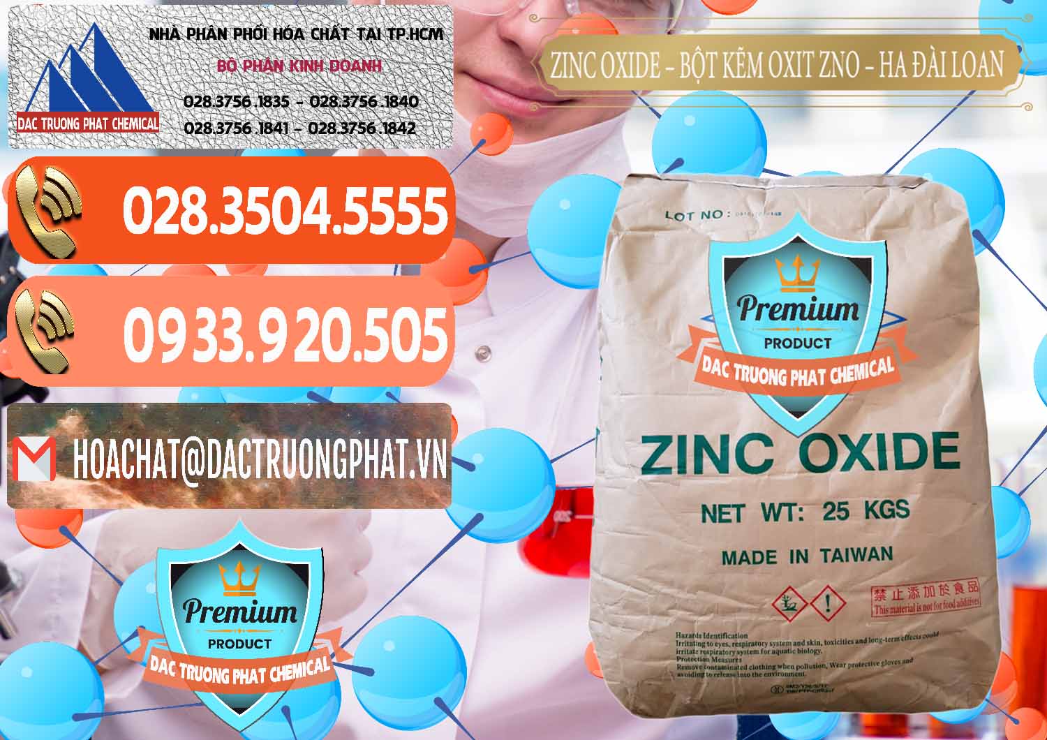 Cty bán - phân phối Zinc Oxide - Bột Kẽm Oxit ZNO HA Đài Loan Taiwan - 0180 - Nơi chuyên cung cấp - kinh doanh hóa chất tại TP.HCM - hoachatmientay.com