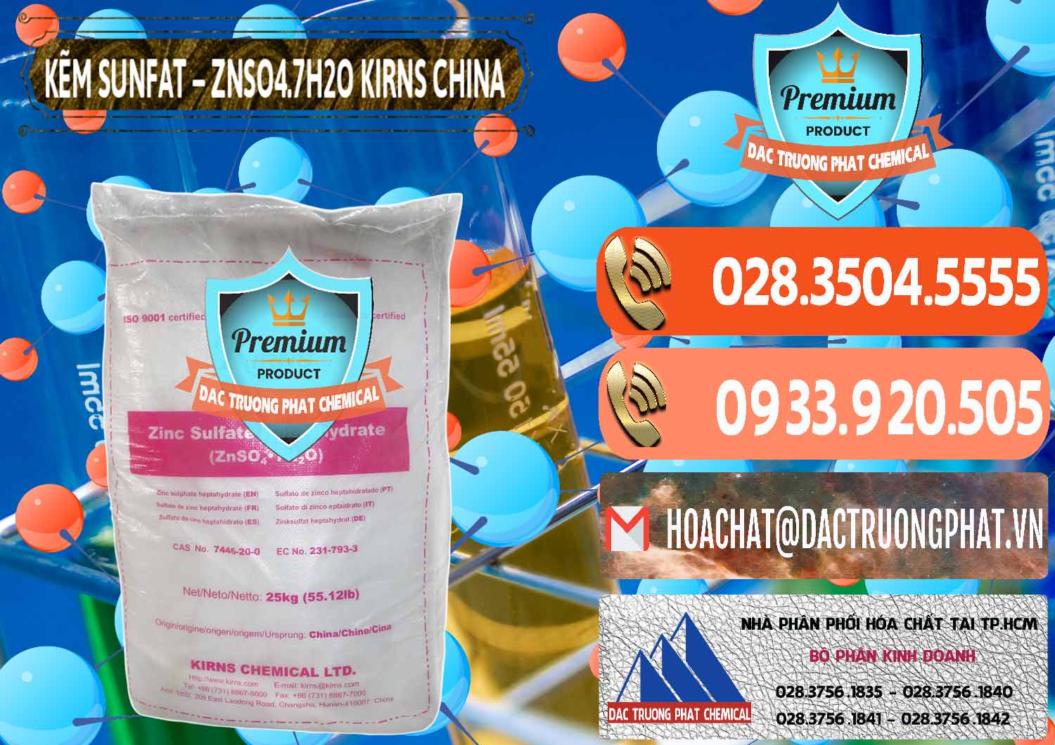 Nơi phân phối & bán Kẽm Sunfat – ZNSO4.7H2O Kirns Trung Quốc China - 0089 - Nơi chuyên cung cấp _ nhập khẩu hóa chất tại TP.HCM - hoachatmientay.com