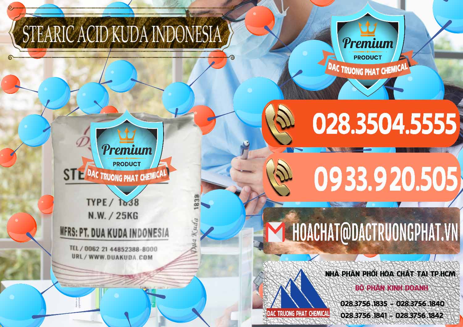 Cty chuyên bán & cung cấp Axit Stearic - Stearic Acid Dua Kuda Indonesia - 0388 - Chuyên kinh doanh - cung cấp hóa chất tại TP.HCM - hoachatmientay.com