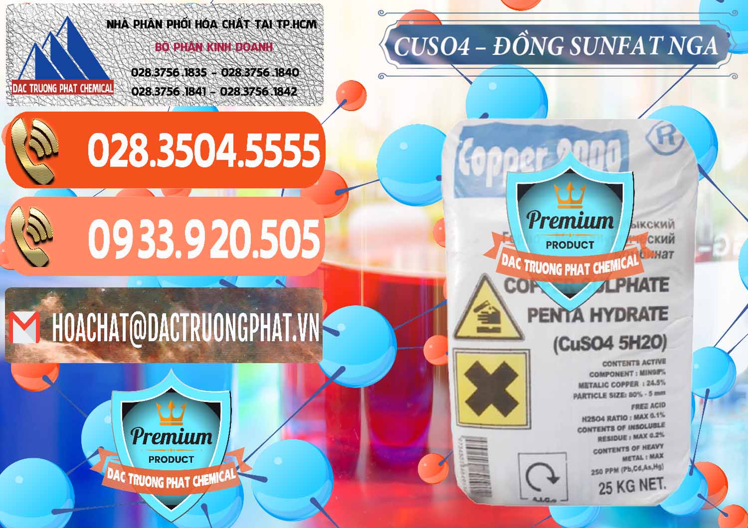 Nơi phân phối _ bán CuSO4 – Đồng Sunfat Nga Russia - 0480 - Đơn vị chuyên kinh doanh & phân phối hóa chất tại TP.HCM - hoachatmientay.com
