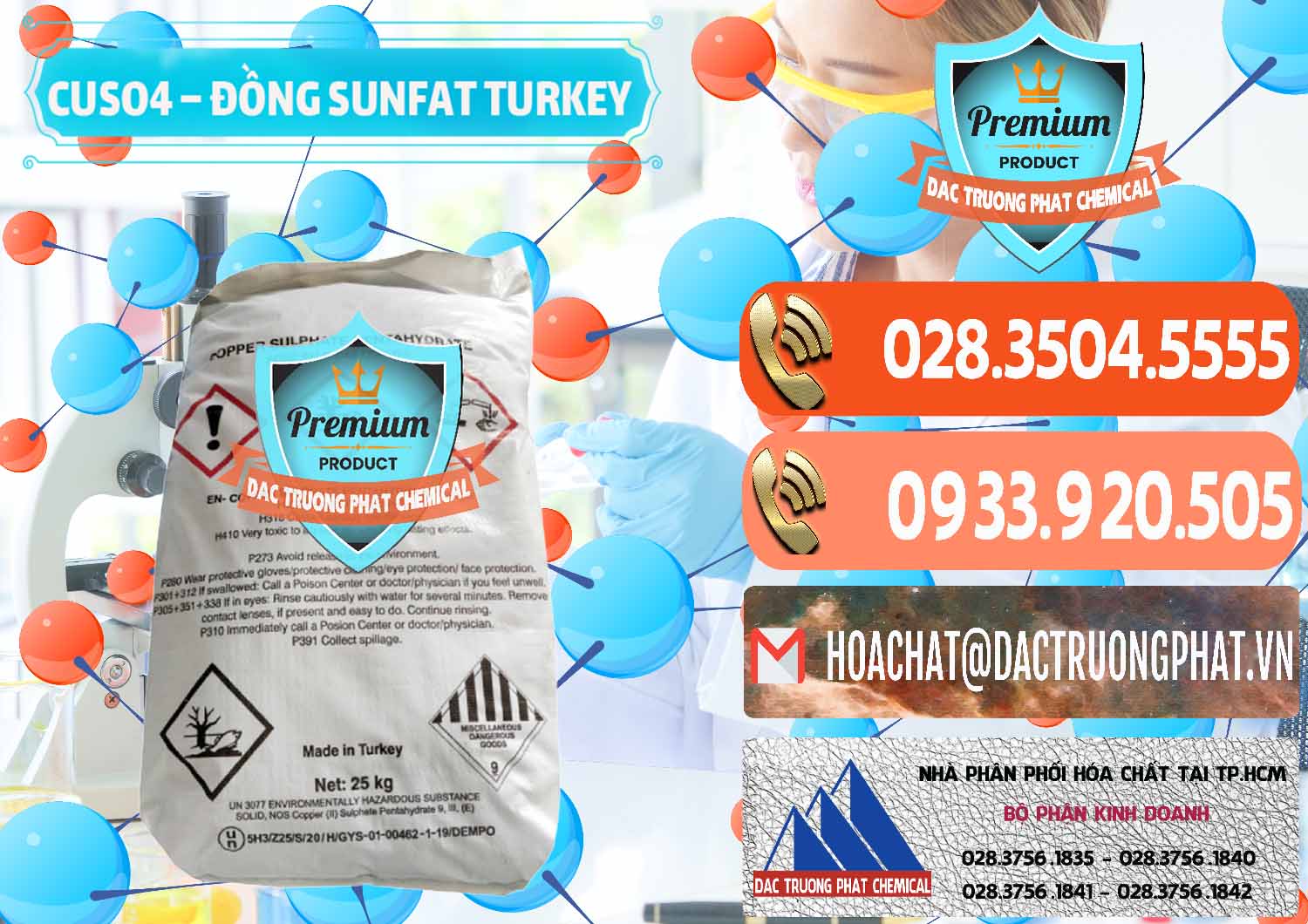 Công ty bán - cung cấp CuSO4 – Đồng Sunfat Thổ Nhĩ Kỳ Turkey - 0481 - Nơi chuyên cung cấp & kinh doanh hóa chất tại TP.HCM - hoachatmientay.com