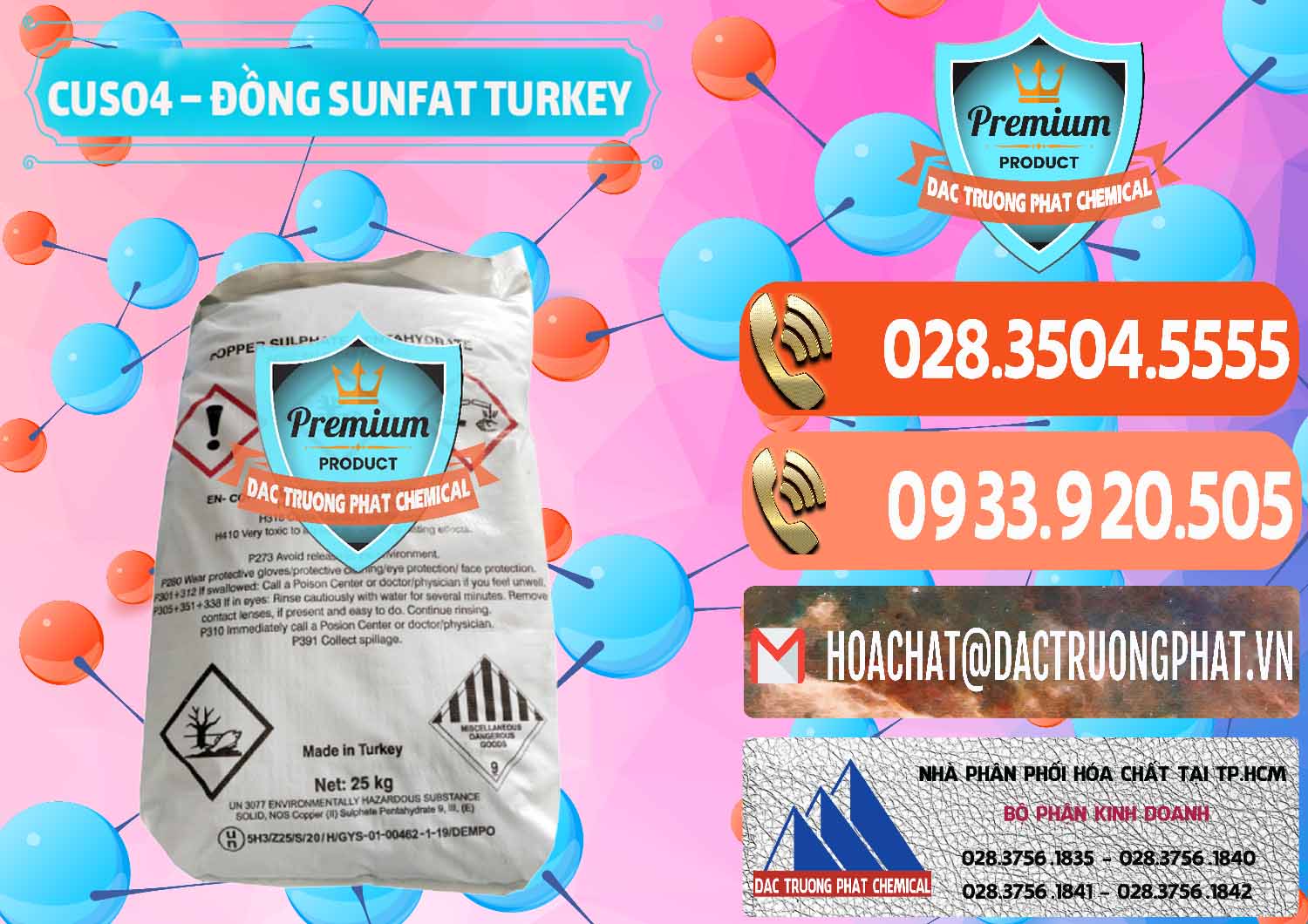 Công ty chuyên bán và cung ứng CuSO4 – Đồng Sunfat Thổ Nhĩ Kỳ Turkey - 0481 - Nơi chuyên nhập khẩu - cung cấp hóa chất tại TP.HCM - hoachatmientay.com