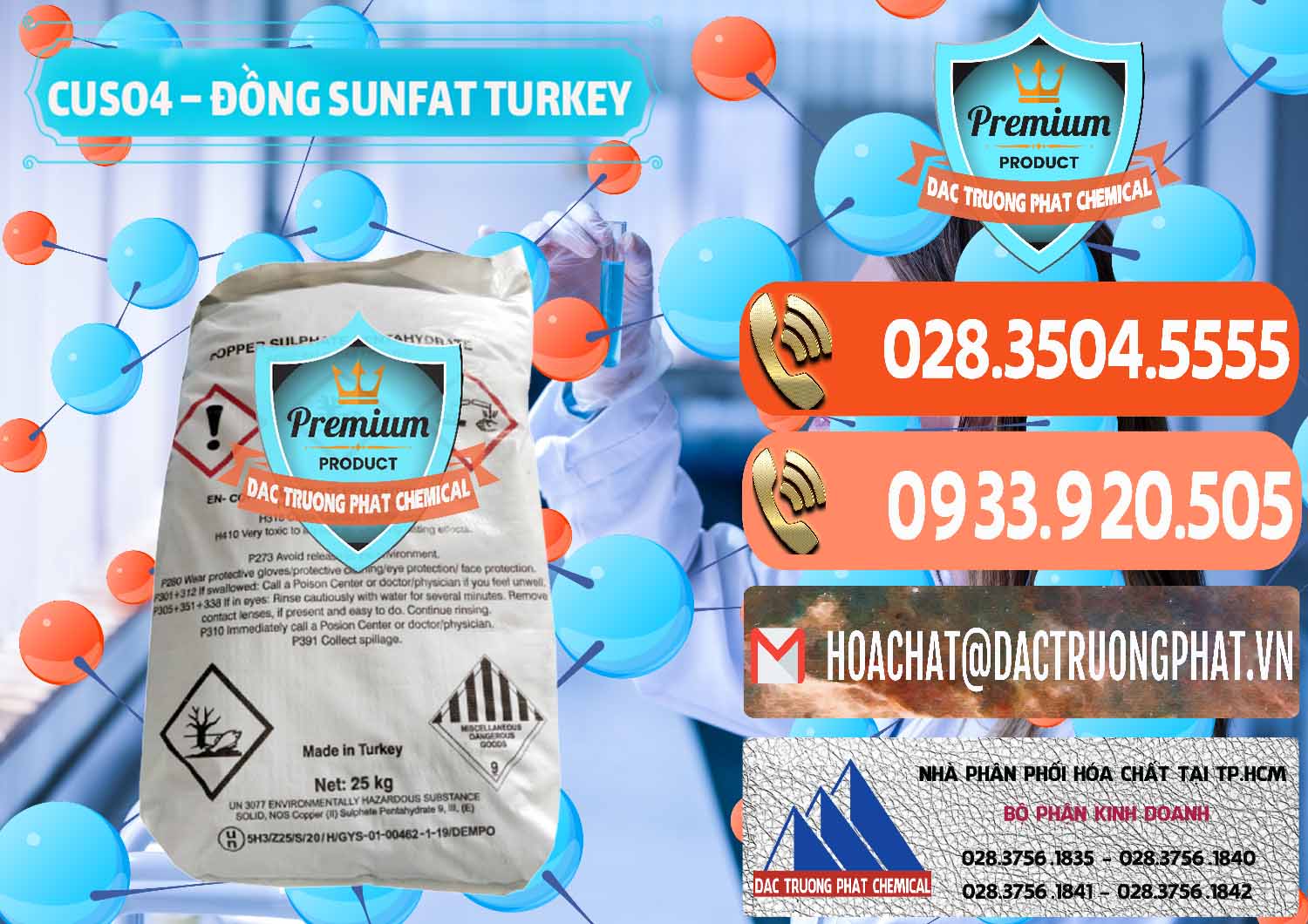 Đơn vị chuyên bán _ phân phối CuSO4 – Đồng Sunfat Thổ Nhĩ Kỳ Turkey - 0481 - Cung cấp _ phân phối hóa chất tại TP.HCM - hoachatmientay.com