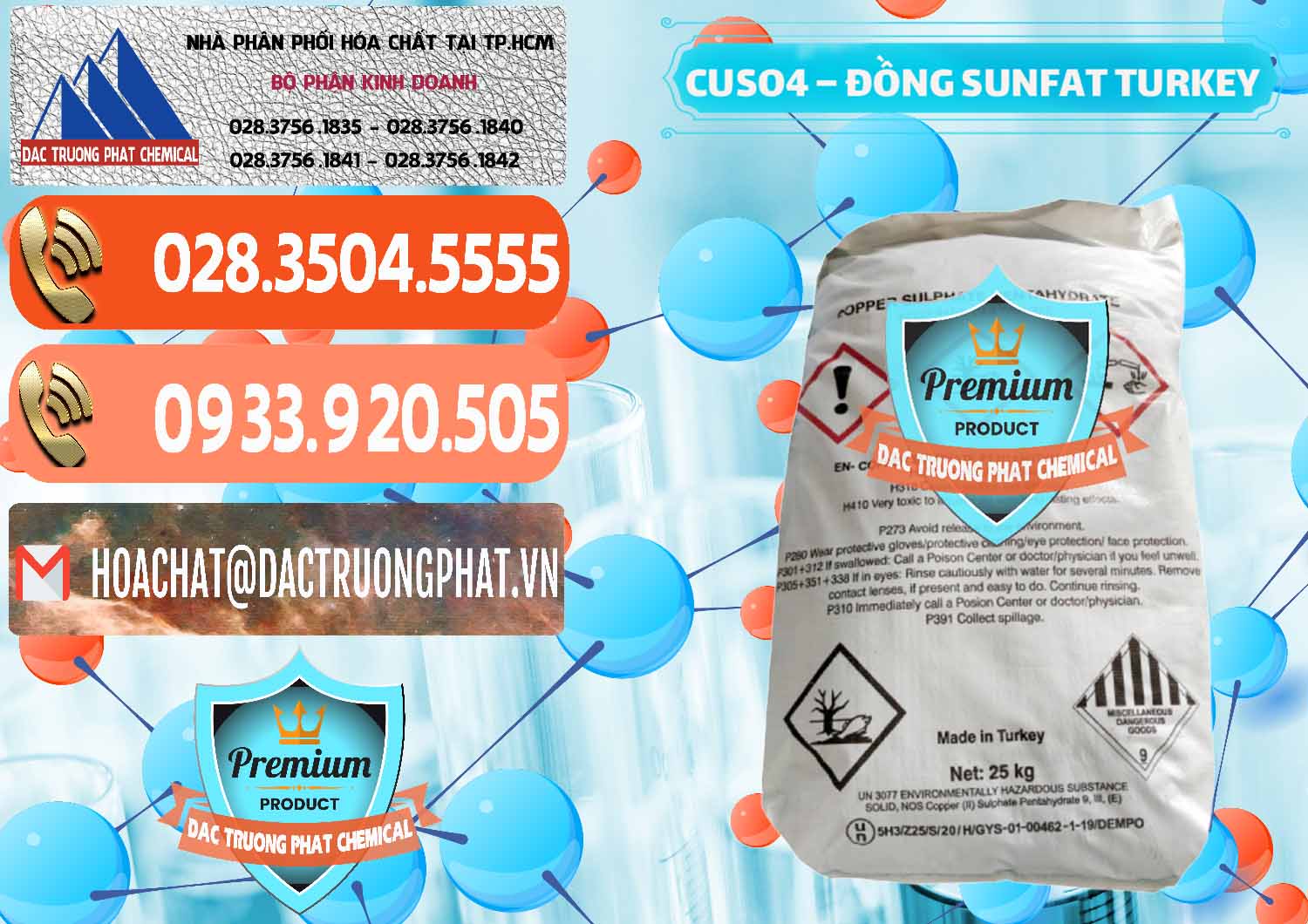 Công ty bán ( cung cấp ) CuSO4 – Đồng Sunfat Thổ Nhĩ Kỳ Turkey - 0481 - Nhà nhập khẩu _ cung cấp hóa chất tại TP.HCM - hoachatmientay.com