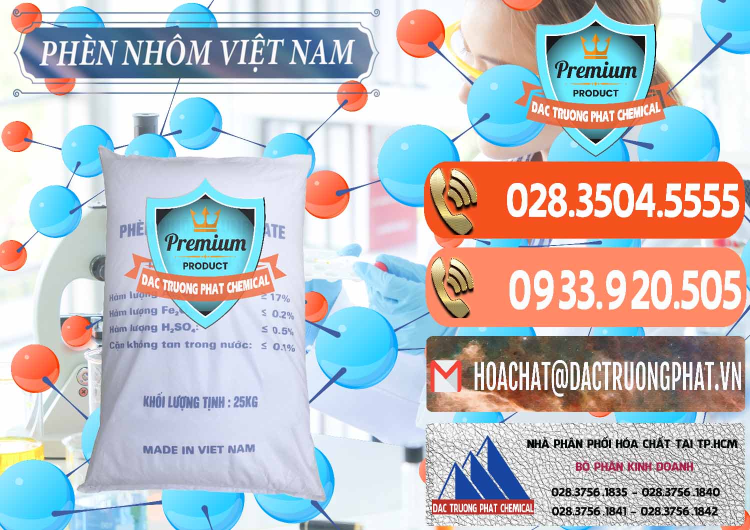 Đơn vị kinh doanh - phân phối Phèn Nhôm - Al2(SO4)3 17% Việt Nam - 0465 - Cty chuyên kinh doanh và cung cấp hóa chất tại TP.HCM - hoachatmientay.com