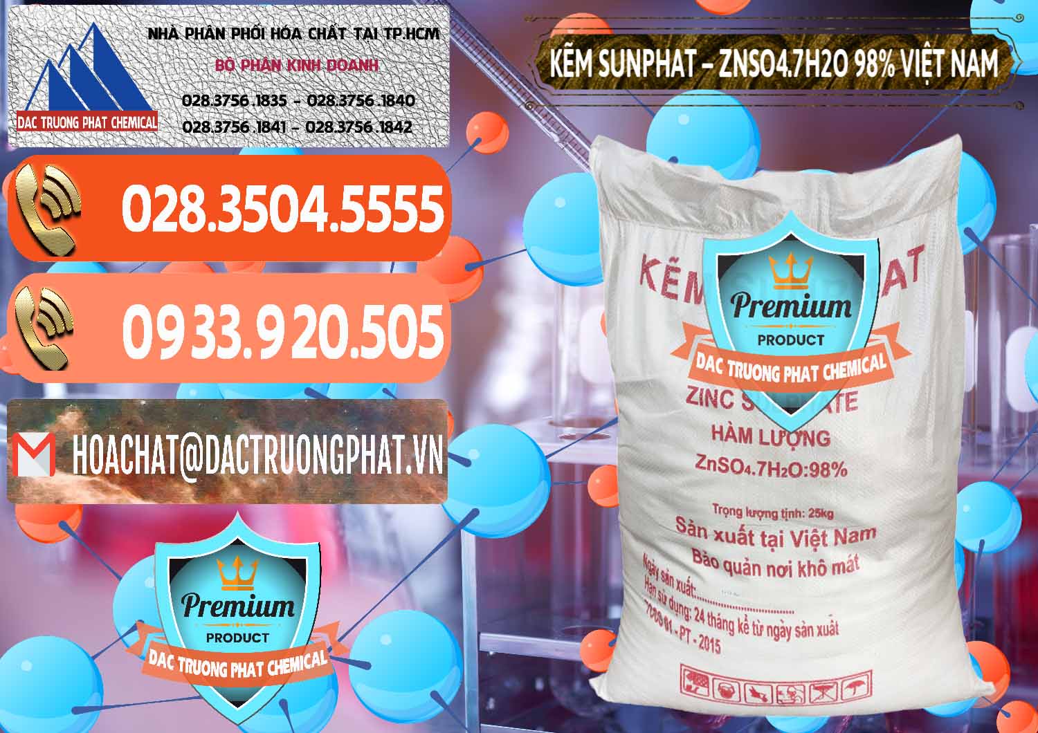 Chuyên phân phối ( bán ) Kẽm Sunfat – ZNSO4.7H2O Việt Nam - 0189 - Nơi chuyên bán và phân phối hóa chất tại TP.HCM - hoachatmientay.com